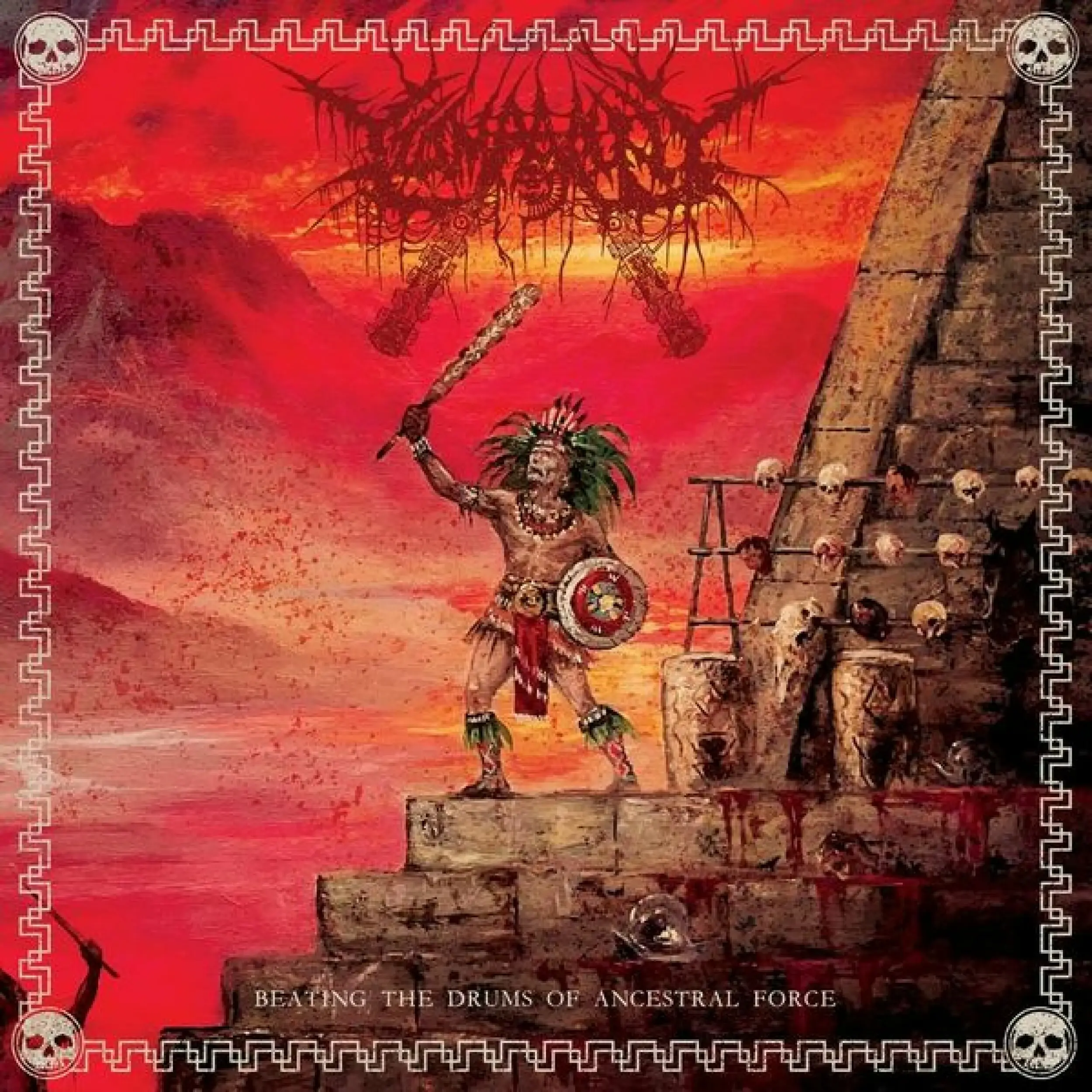 TZOMPANTLI - Beating The Drums Of Ancestral Force · BLACK LP · Bild 1 TZOMPANTLI - Beating The Drums Of Ancestral Force · BLACK LP (Death Metal Vinyl) · Bild 1