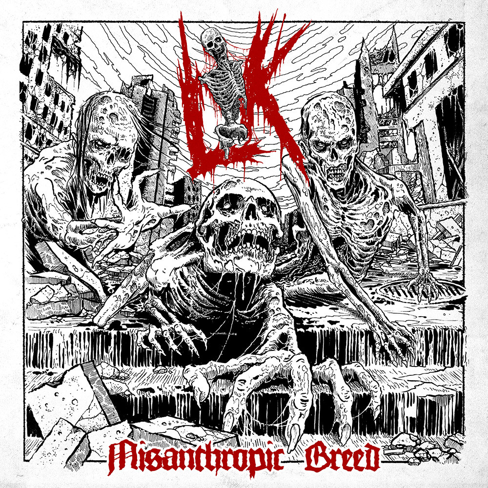 LIK - Misanthropic Breed · WHITE/BLACK LP (Death Metal Vinyl) · Bild 1