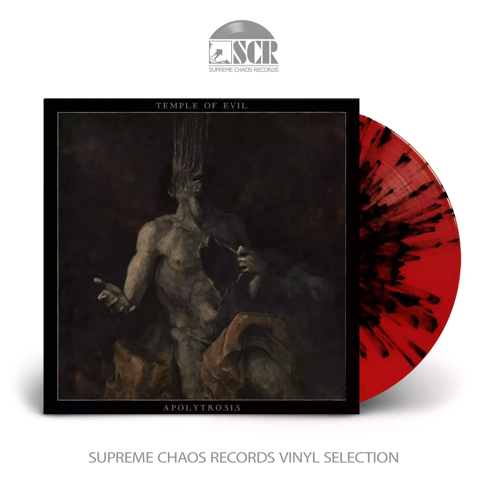 TEMPLE OF EVIL · Apolytrosis | RED/BLACK SPLATTER LP (Black Metal Vinyl)