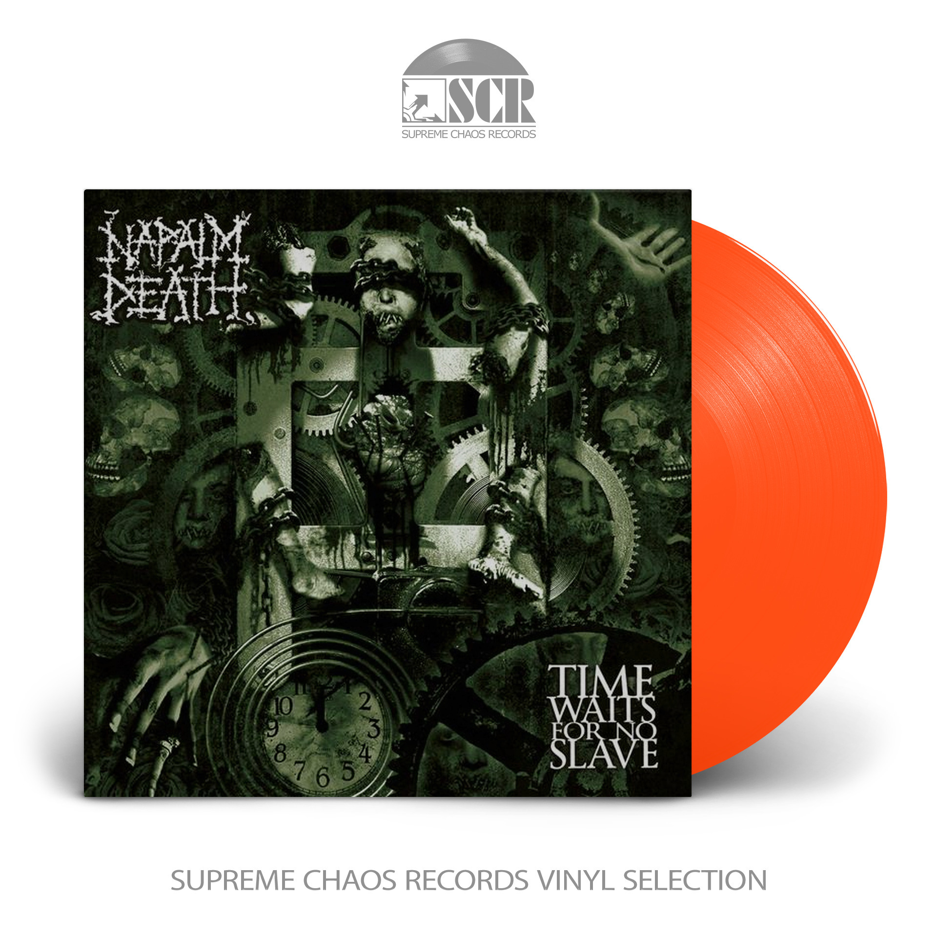 NAPALM DEATH - Time Waits For No Slave · NEON ORANGE LP NAPALM DEATH - Time Waits For No Slave · NEON ORANGE LP (Grindcore Vinyl)