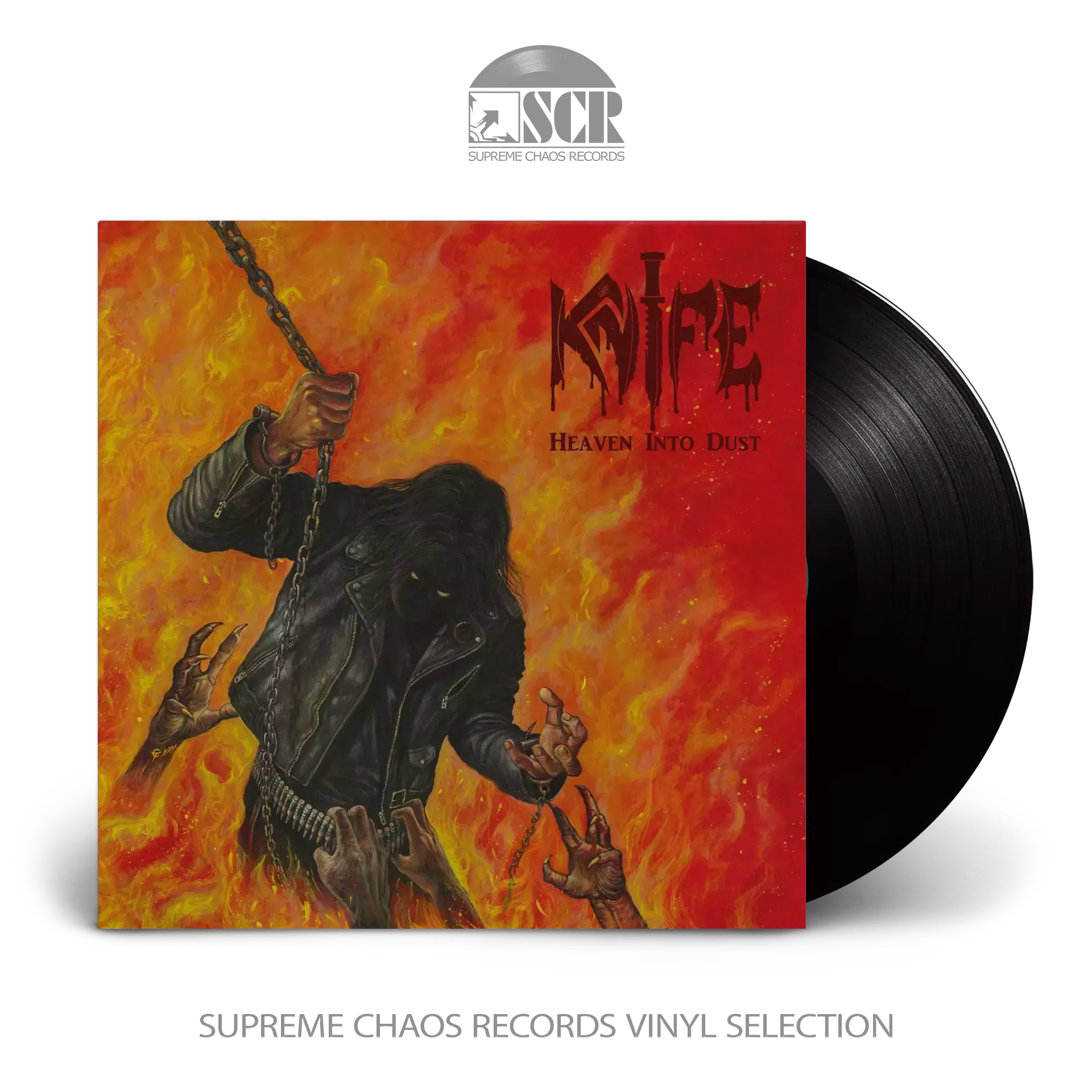 KNIFE - Heaven Into Dust · BLACK LP (Speed Metal Vinyl)