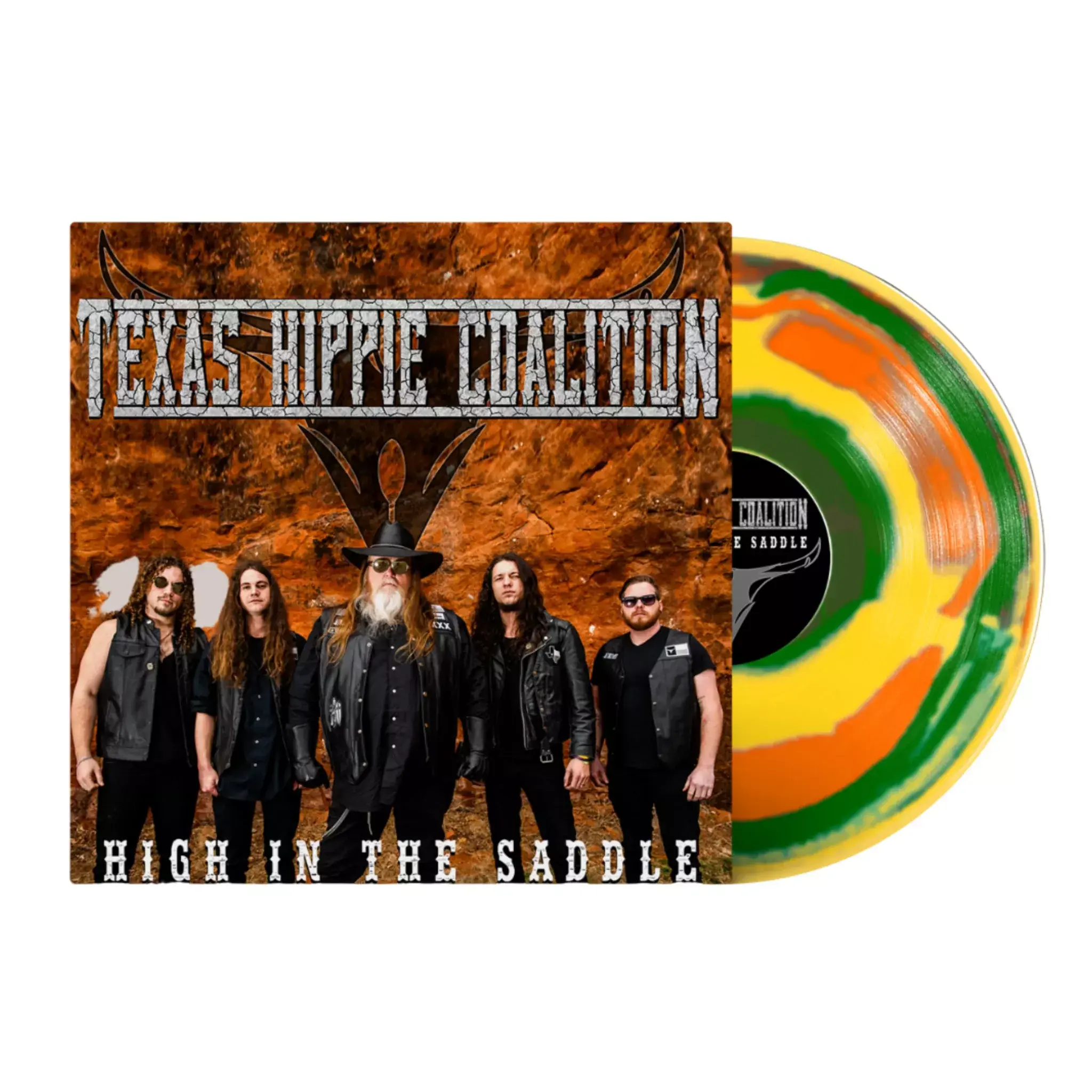 TEXAS HIPPIE COLLECTION · High In The Saddle | YELLOW/GREEN/ORANGE SWIRL LP (Hard Rock Vinyl)