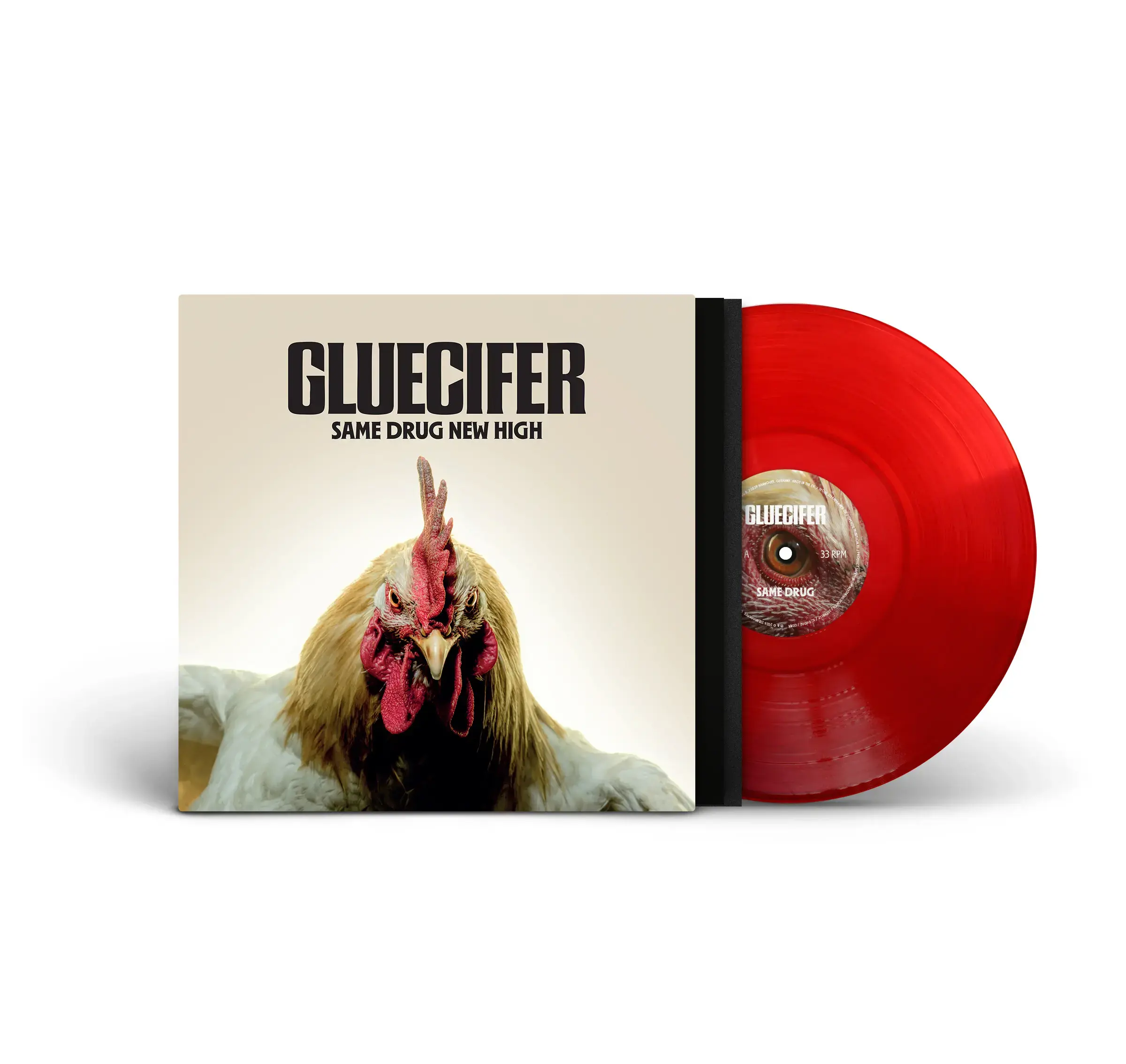 GLUECIFER - Same Drug New High · TRANSPARENT RED LP · Bild 2 GLUECIFER - Same Drug New High · TRANSPARENT RED LP (Hard Rock Vinyl) · Bild 2