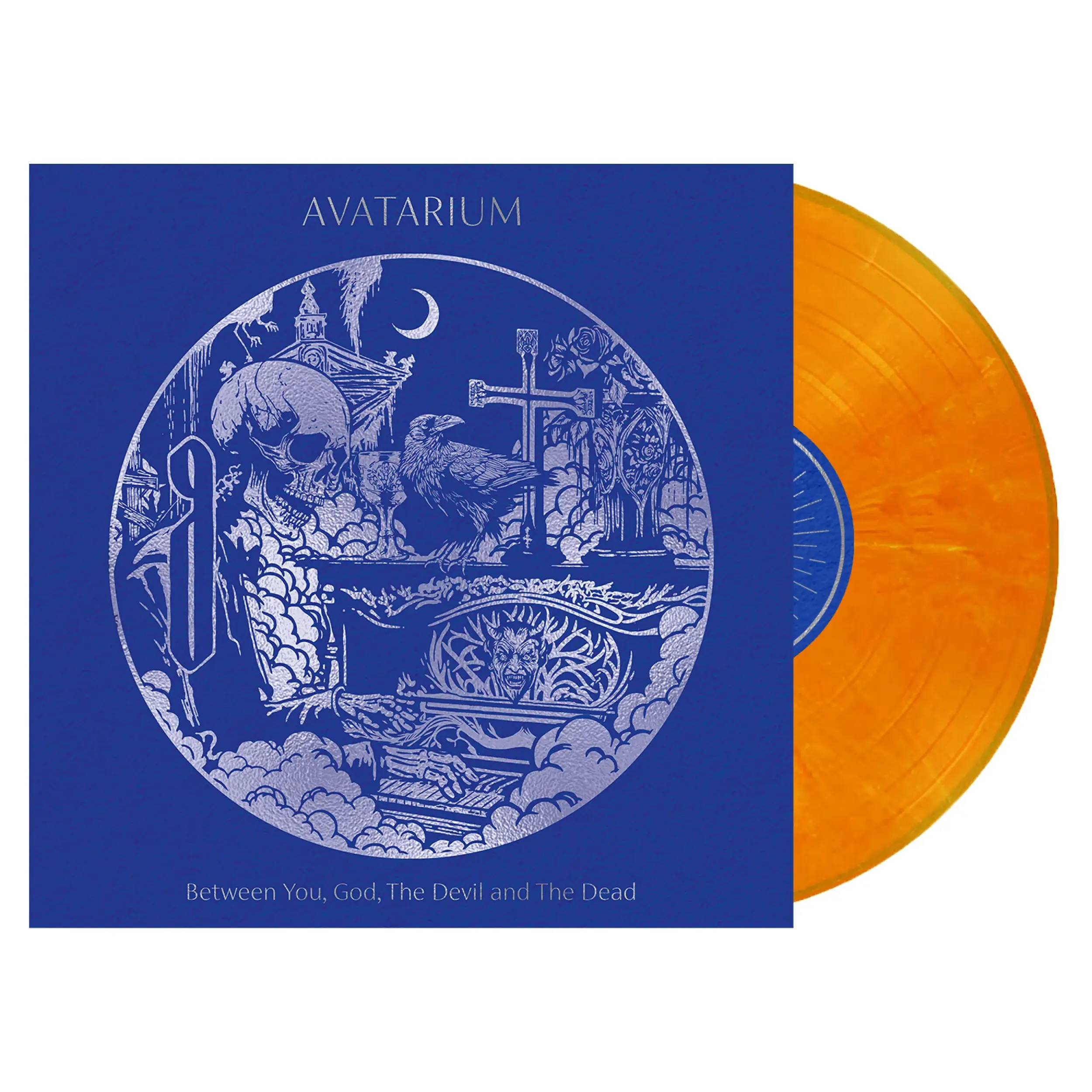 AVATARIUM - Between You, God, The Devil and The Dead · ORANGE/WHITE MARBLED LP (Doom Metal Vinyl)