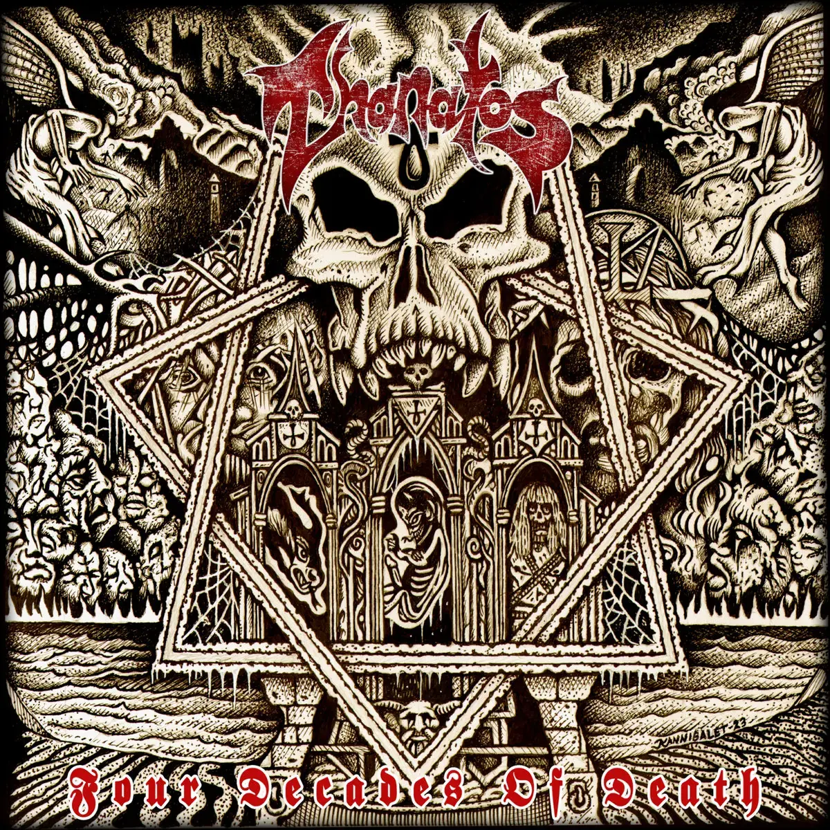 THANATOS - Four Decades Of Death · CLEAR/RED SMOKE LP · Bild 1 THANATOS - Four Decades Of Death · CLEAR/RED SMOKE LP (Death Metal Vinyl) · Bild 1