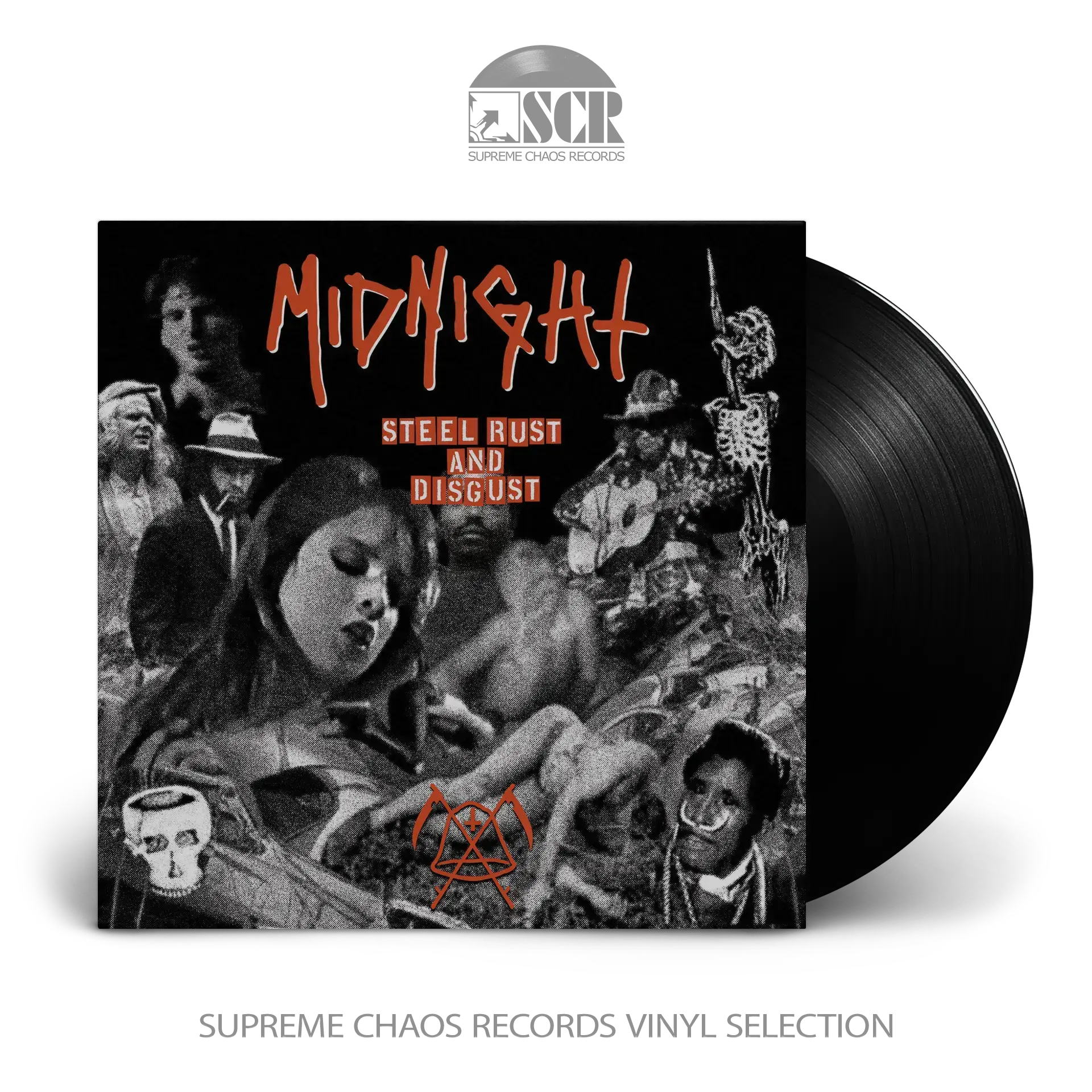 MIDNIGHT · Steel, Rust And Disgust | BLACK LP MIDNIGHT · Steel, Rust And Disgust | BLACK LP (Black Metal/Thrash Metal Vinyl)