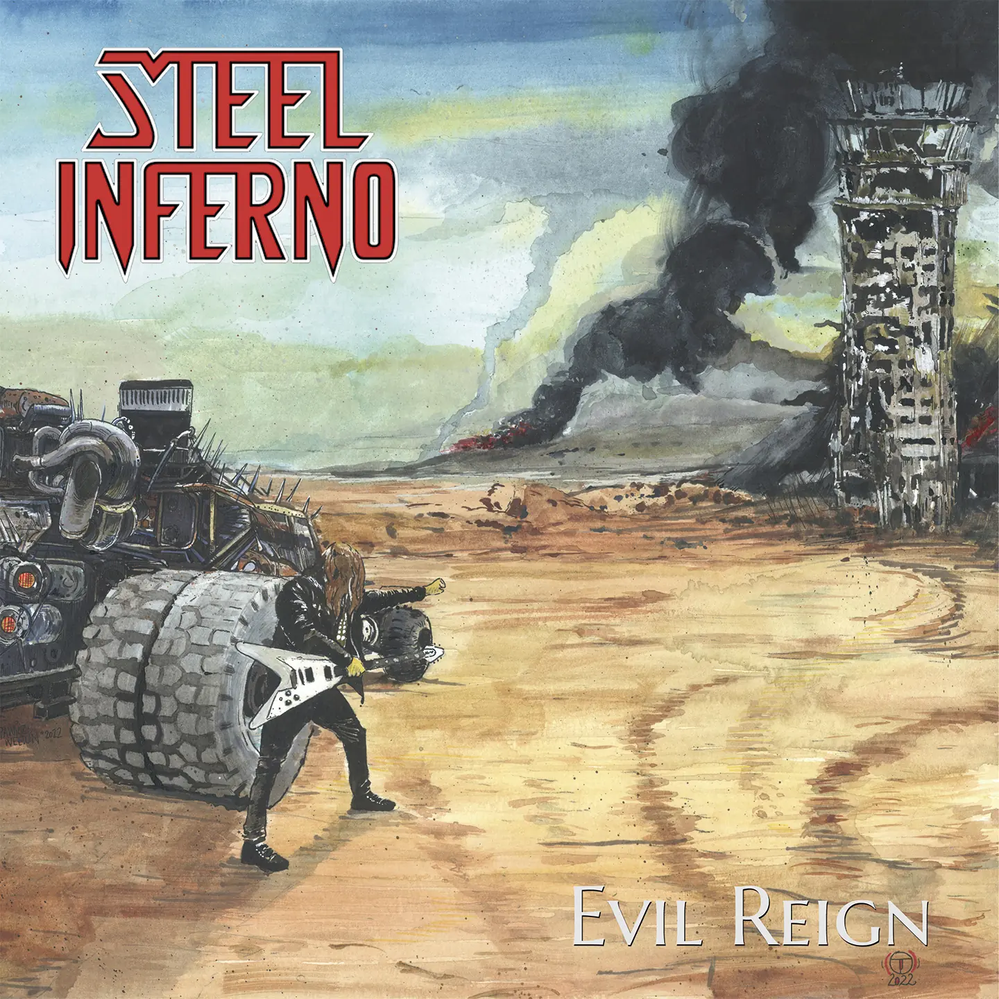 STEEL INFERNO - Evil Reign · YELLOW LP · Bild 1 STEEL INFERNO - Evil Reign · YELLOW LP (Heavy Metal Vinyl) · Bild 1