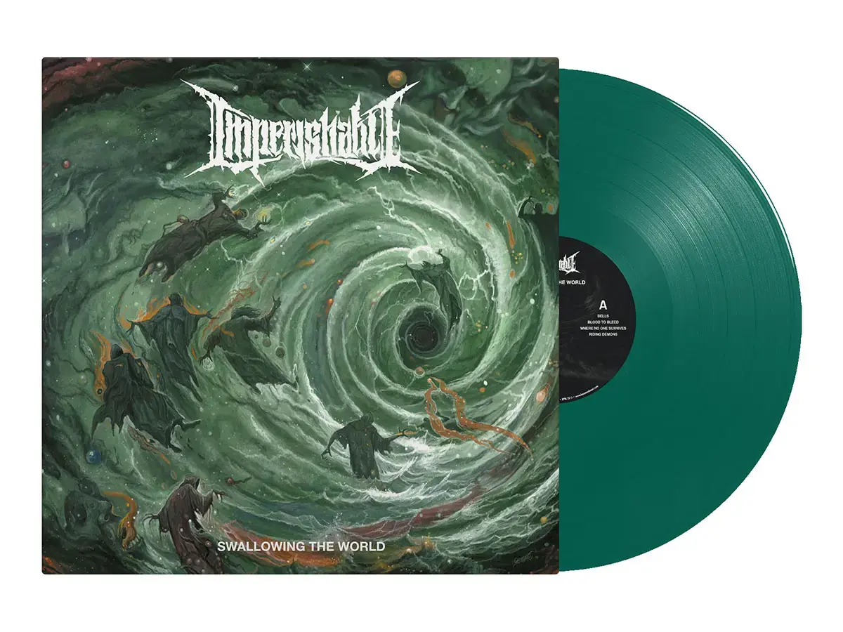 IMPERISHABLE - Swallowing The World · TRANSPARENT GREEN LP (Death Metal Vinyl)
