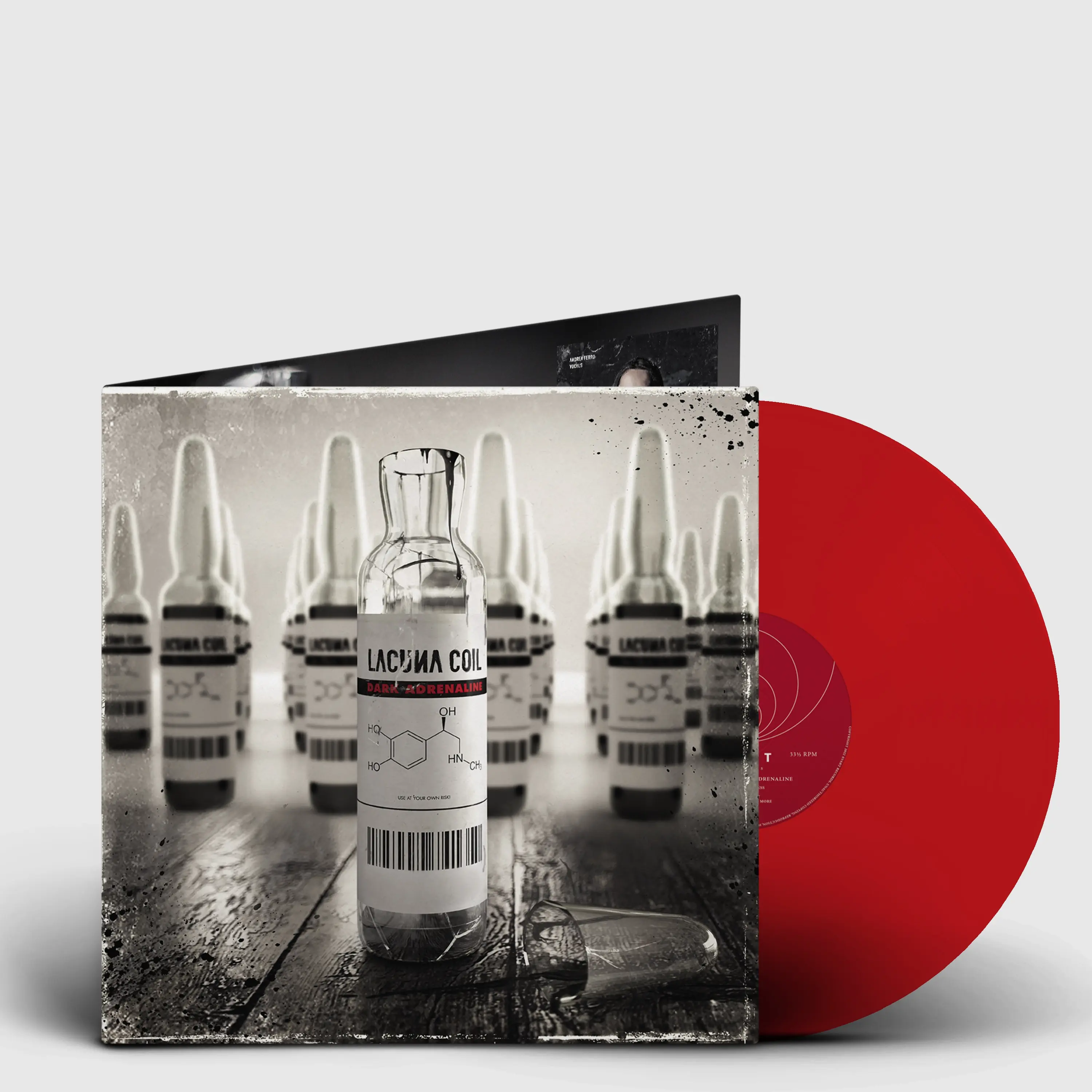 LACUNA COIL - Dark Adrenaline · TRANSPARENT RED LP (Alternative Metal Vinyl)