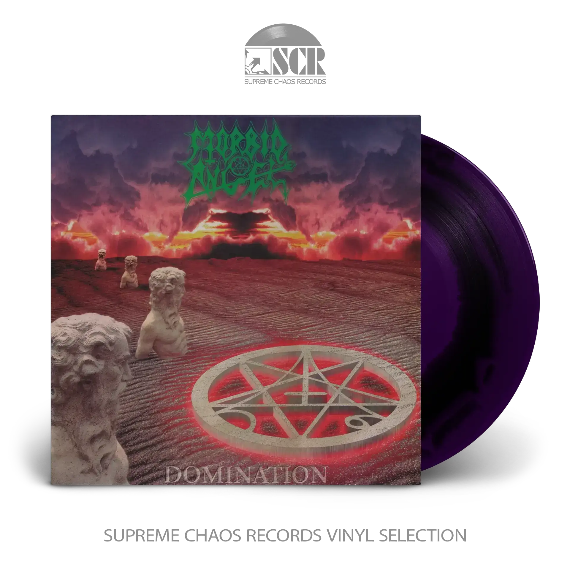 MORBID ANGEL - Domination · PURPLE/BLACK MERGE LP (Death Metal Vinyl)