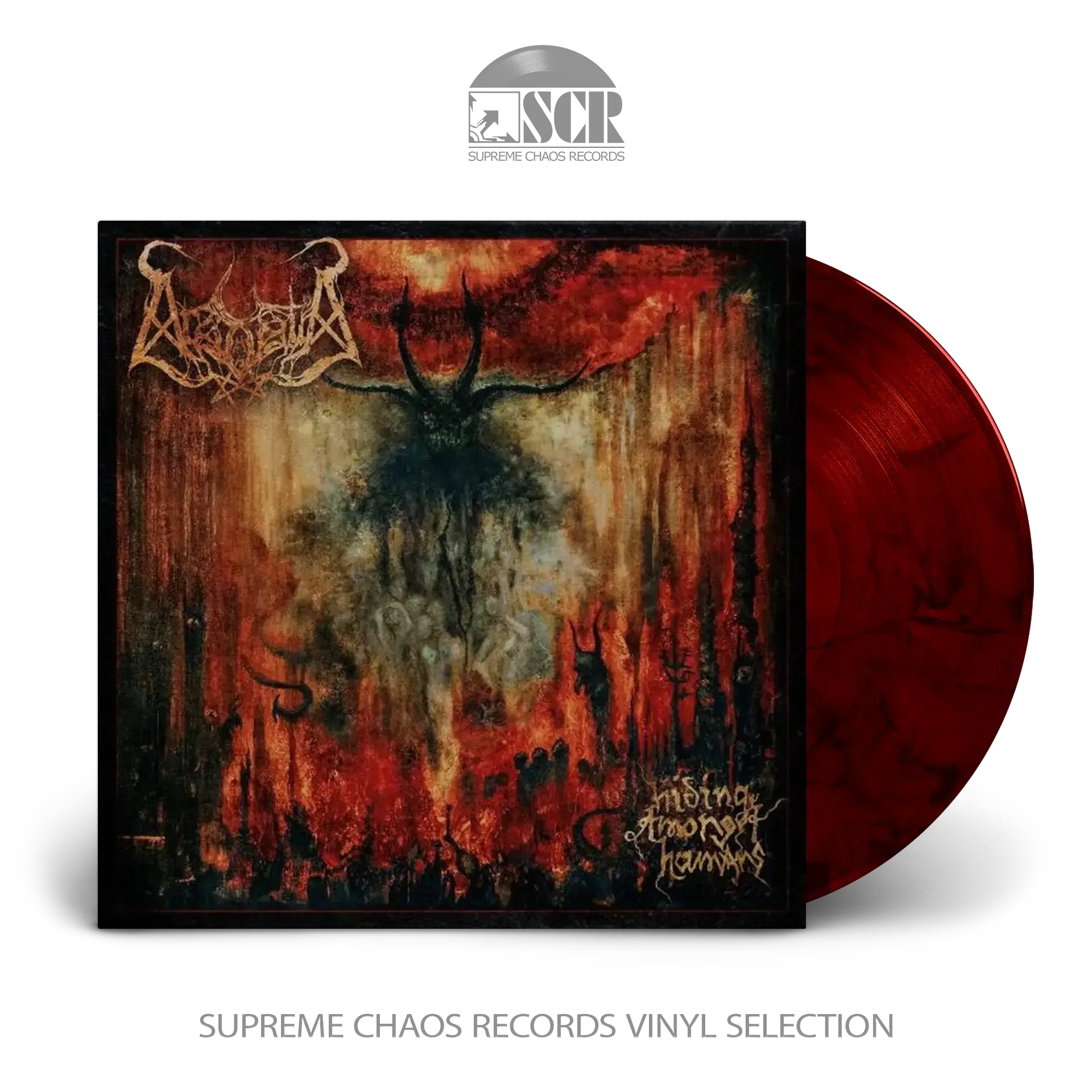 ARSGOATIA - Hiding Amongst Humans · DARK RED SMOKE LP (Black Metal Vinyl)