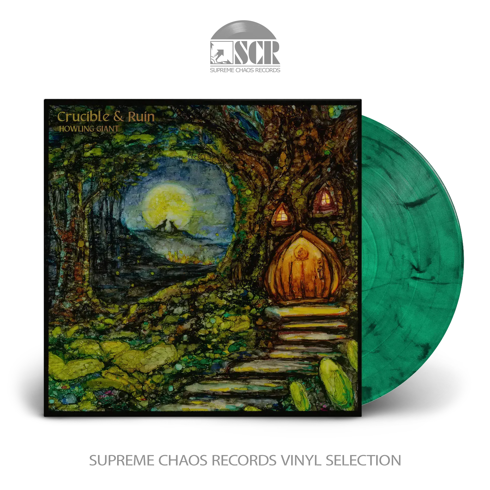 HOWLING GIANT - Crucible & Ruin · PETROL GREEN/BLACK LP (Psychedelic Rock/Doom Rock Vinyl)