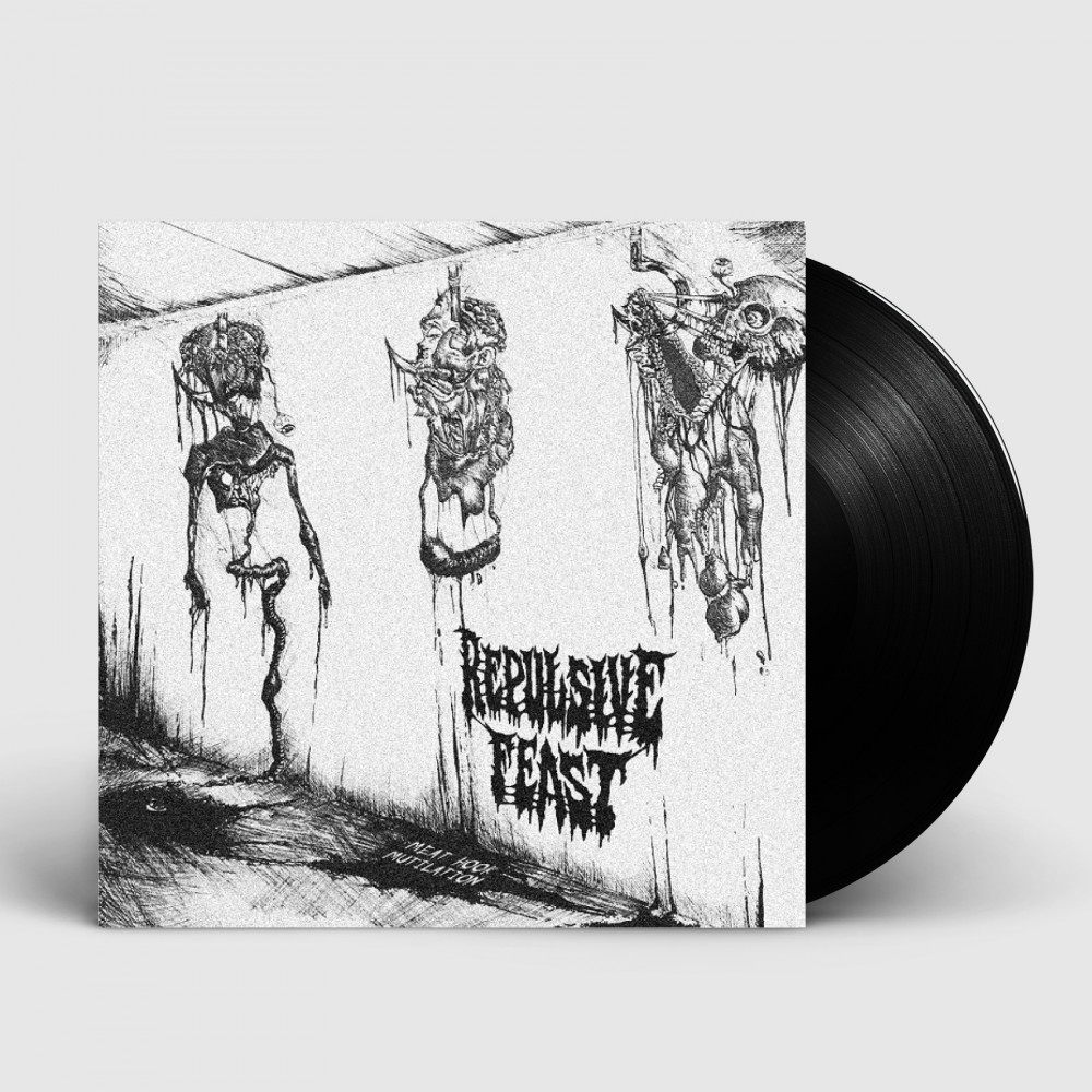 REPULSIVE FEAST - Meat Hook Mutilation · BLACK 7" EP (Death Metal Vinyl)