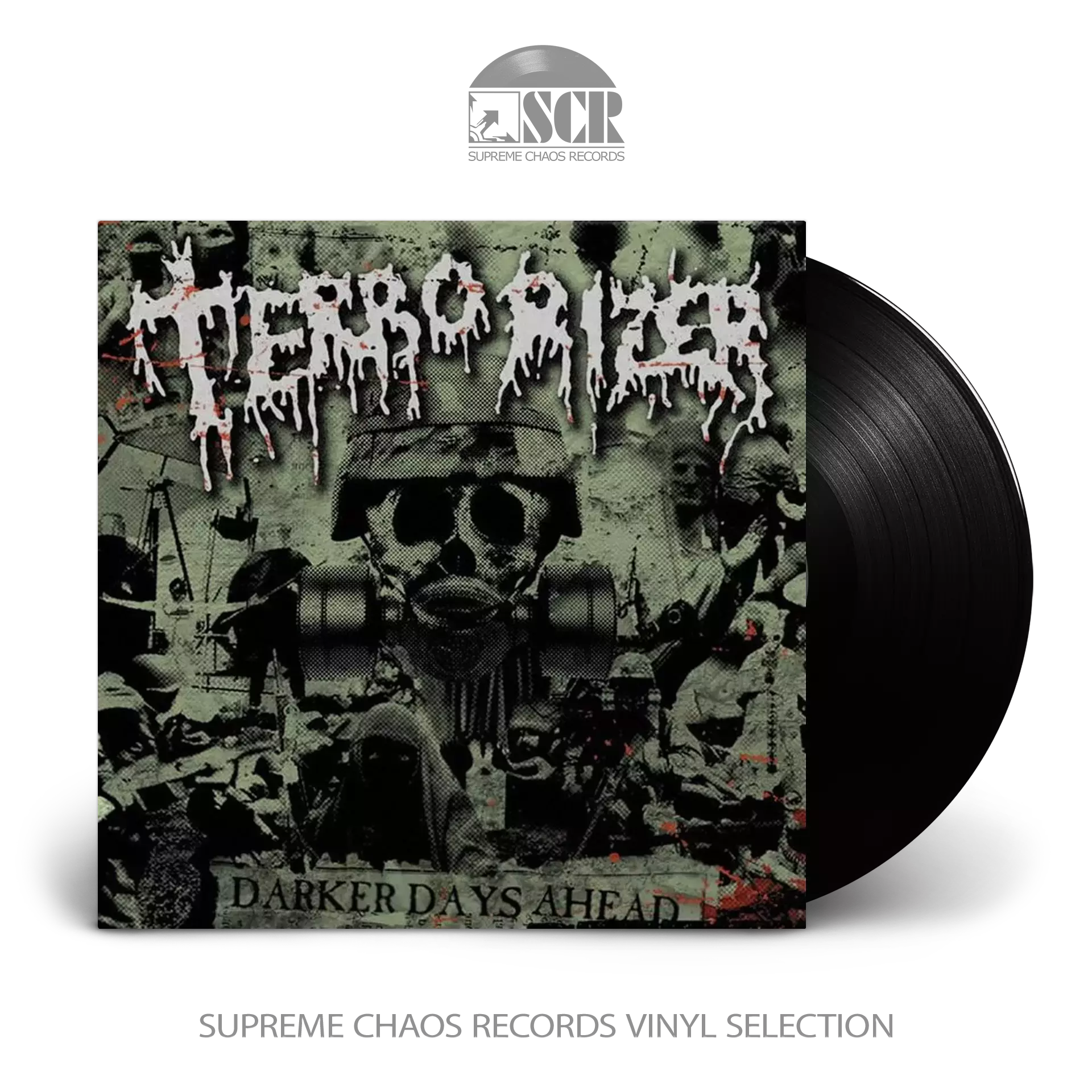 TERRORIZER · Darker Days Ahead | BLACK LP TERRORIZER · Darker Days Ahead | BLACK LP (Grindcore/Death Metal Vinyl)