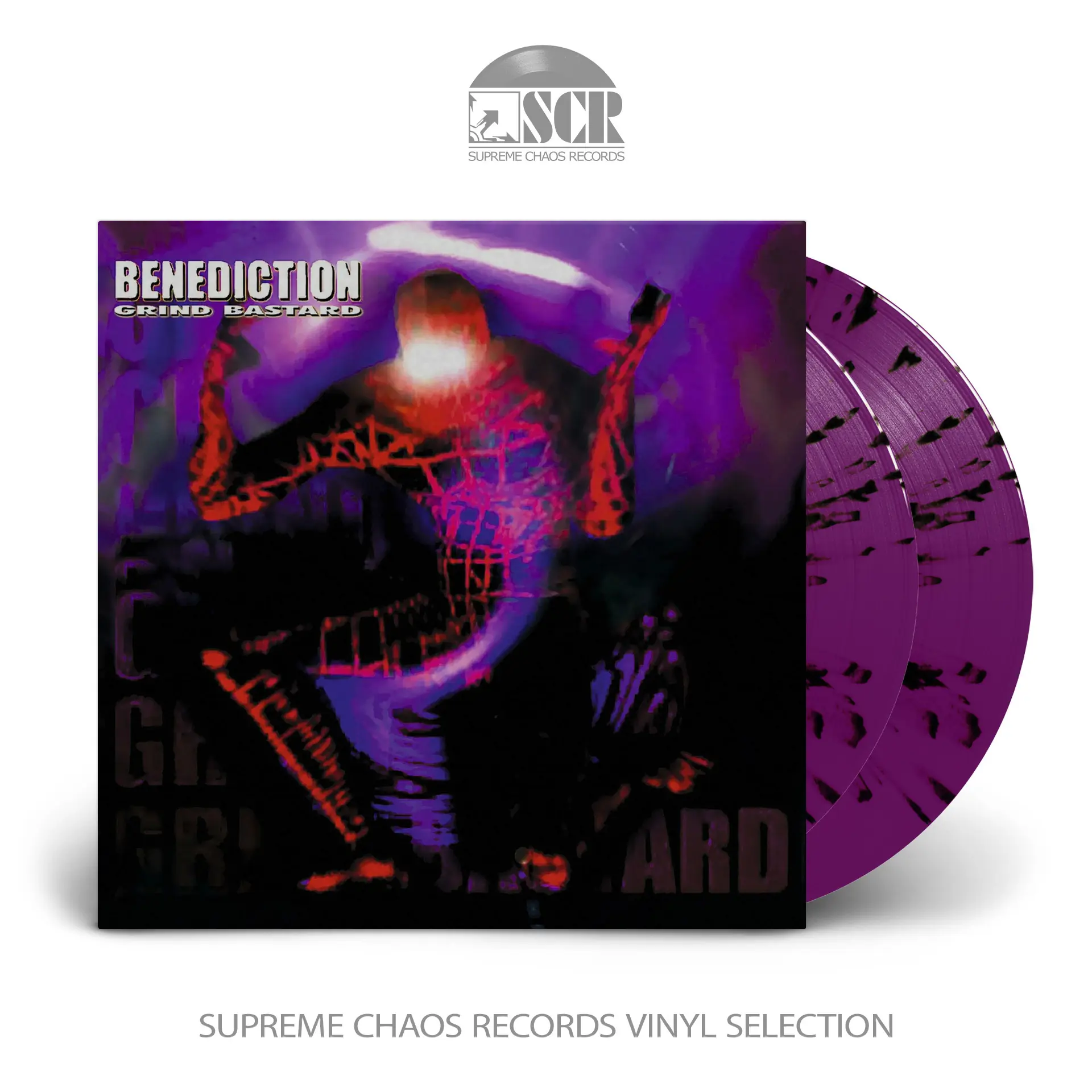 BENEDICTION · Grind Bastard | PURPLE/BLACK 2LP BENEDICTION · Grind Bastard | PURPLE/BLACK 2LP (Death Metal Vinyl)
