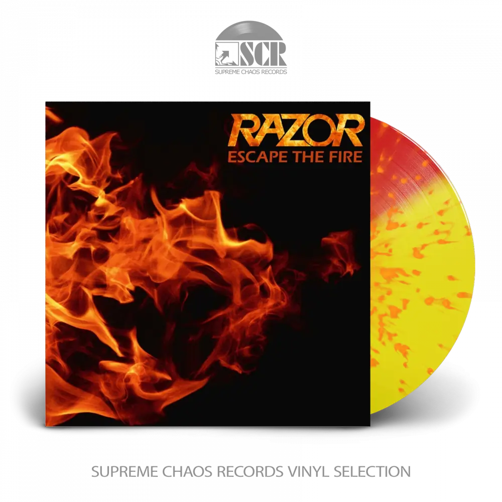 RAZOR · Escape the Fire | BI-COLOR/SPLATTER LP RAZOR · Escape the Fire | BI-COLOR/SPLATTER LP (Heavy Metal/Thrash Metal Vinyl)