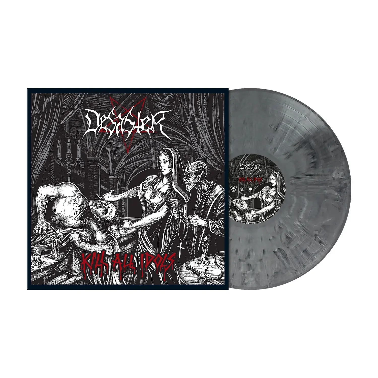 DESASTER · Kill All Idols | GREY MARBLED LP · Bild 2 DESASTER · Kill All Idols | GREY MARBLED LP (Black Metal/Thrash Metal Vinyl) · Bild 2