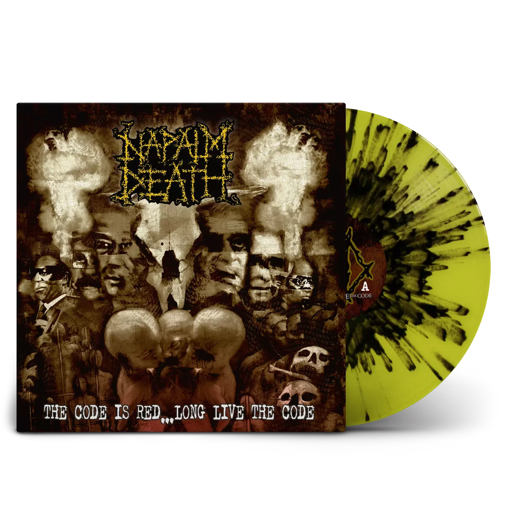 NAPALM DEATH · The Code Is Red | YELLOW/BLACK SPLATTER LP NAPALM DEATH · The Code Is Red | YELLOW/BLACK SPLATTER LP (Grindcore Vinyl)