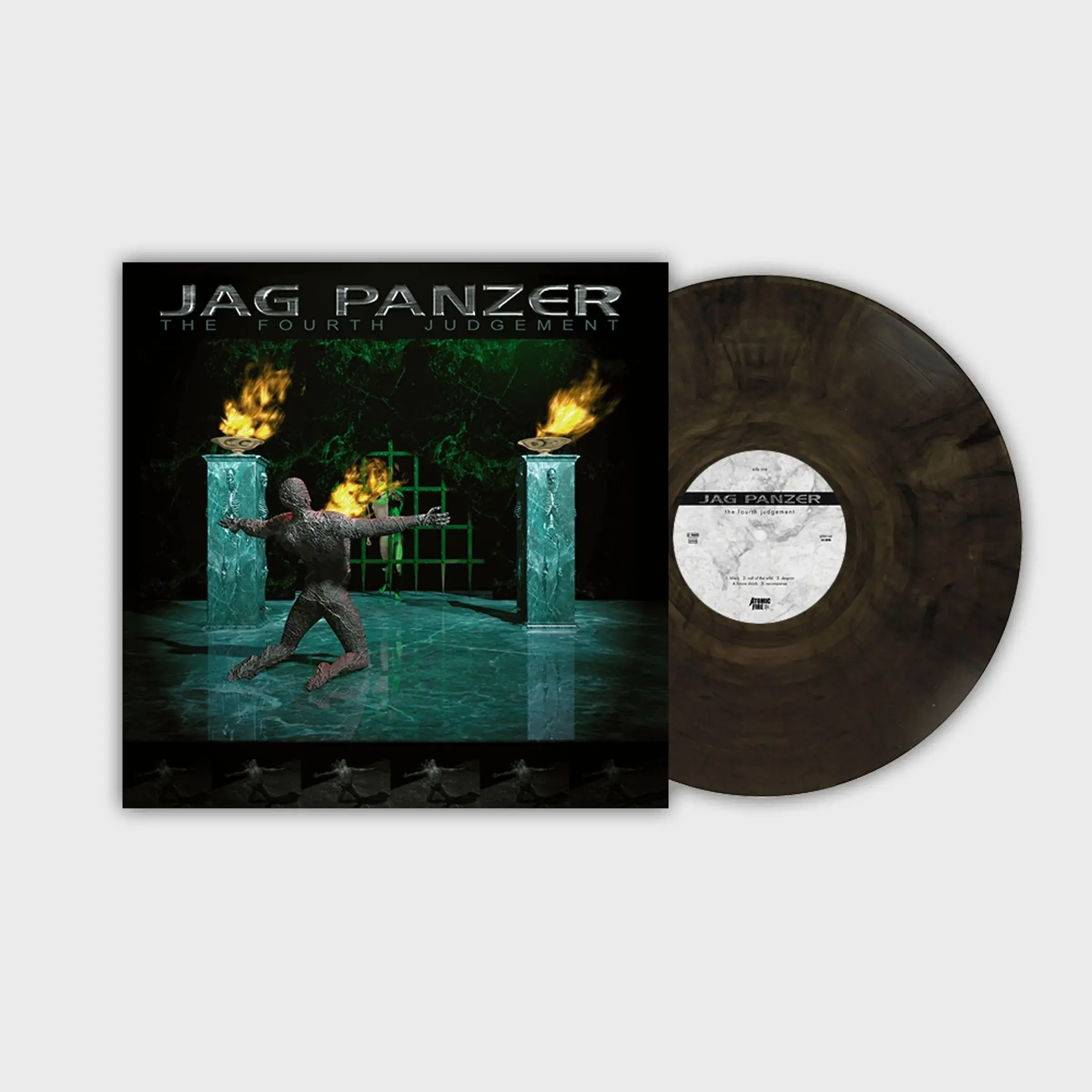 JAG PANZER · The Fourth Judgement | CLEAR/BLACK MARBLED LP (Heavy Metal Vinyl)