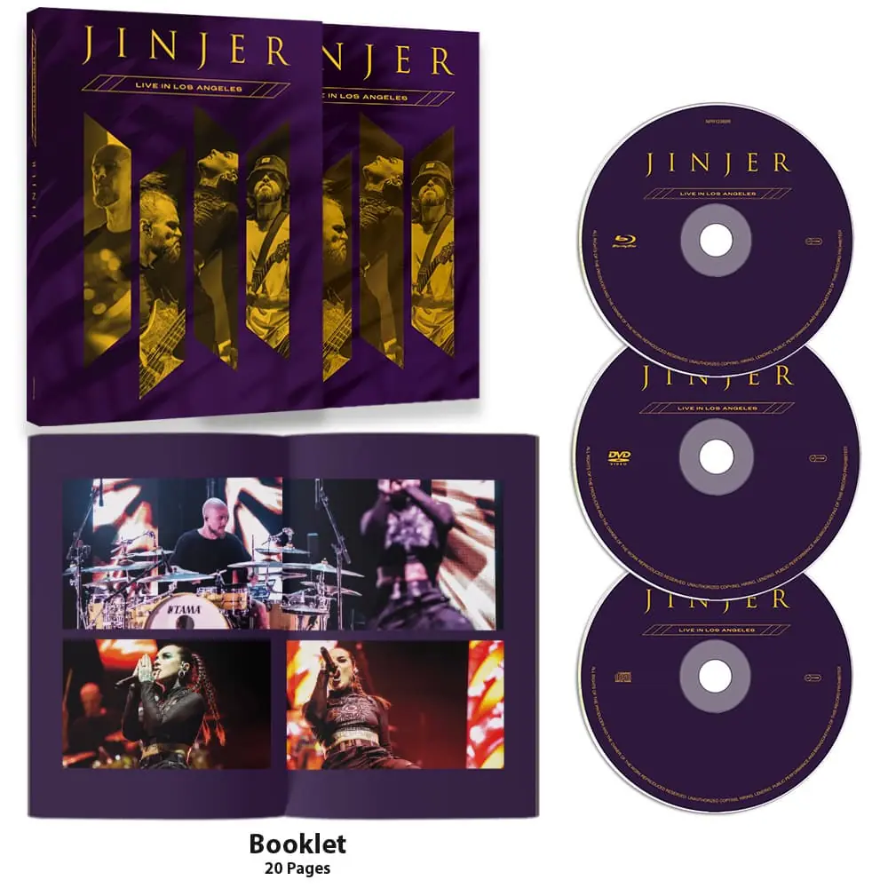 JINJER · Live In Los Angeles | DVD+BLURAY+CD A5 DIGIPAK JINJER · Live In Los Angeles | DVD+BLURAY+CD A5 DIGIPAK (Progressive Metal CDs)