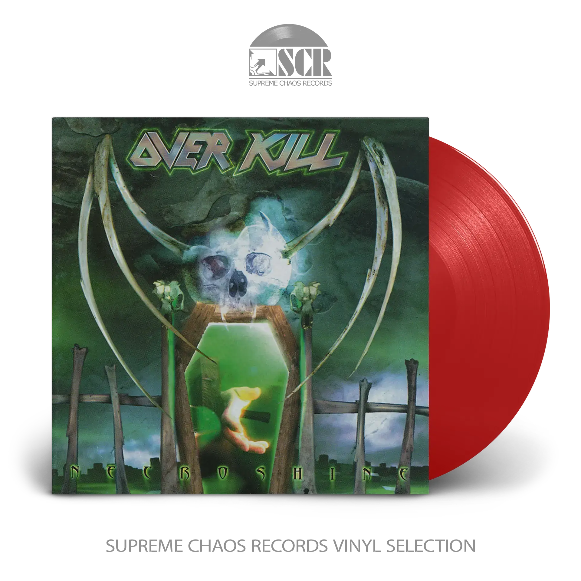 OVERKILL · Necroshine | TRANSPARENT RED LP OVERKILL · Necroshine | TRANSPARENT RED LP (Thrash Metal Vinyl)