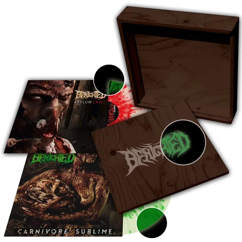 BENIGHTED - Asylum Cave / Carnivore Sublime · DELUXE LP BOX BENIGHTED - Asylum Cave / Carnivore Sublime · DELUXE LP BOX (Death Metal Vinyl)