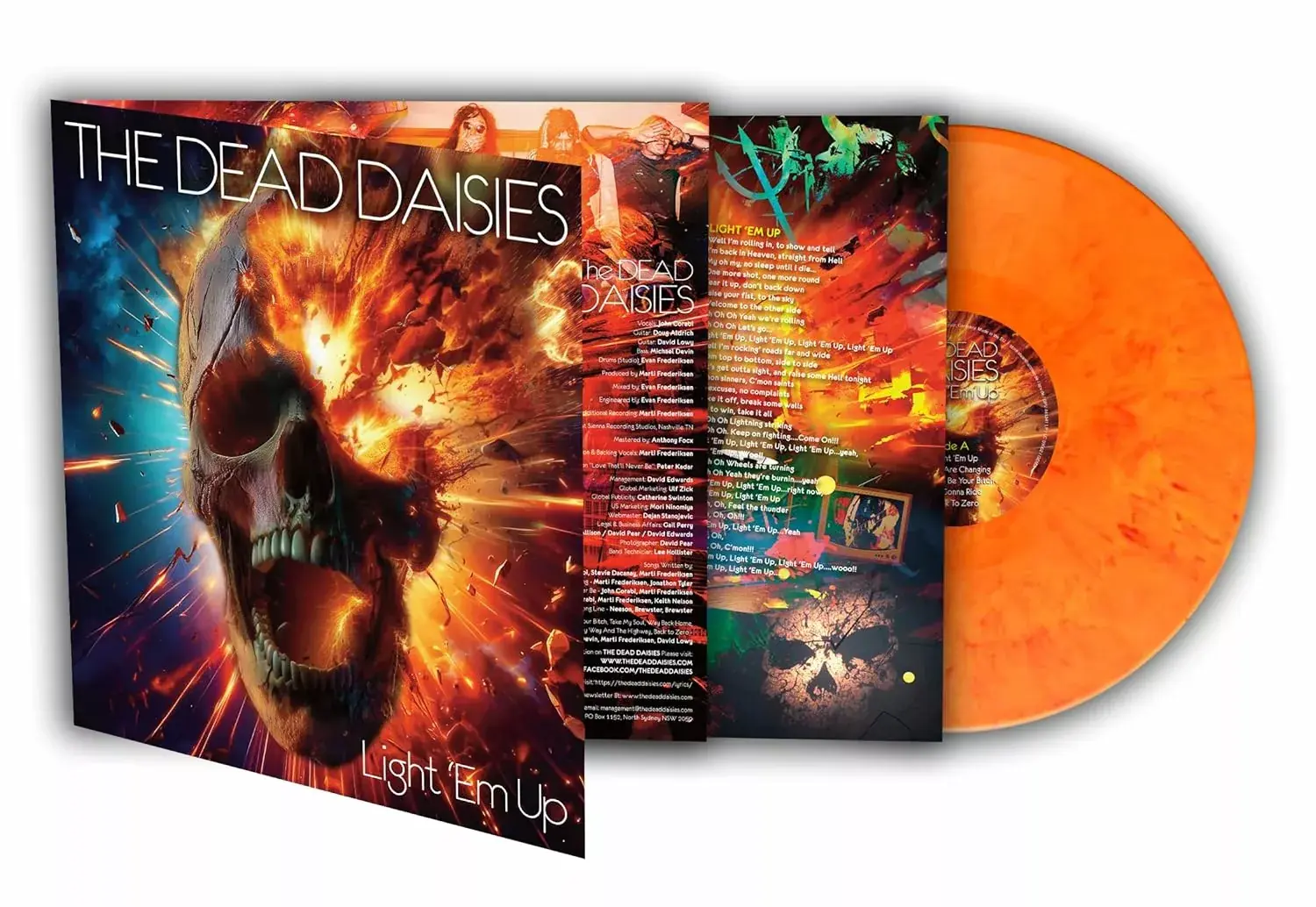 THE DEAD DAISIES · Light 'Em Up | RED/ORANGE MARBLED LP (Hard Rock Vinyl)