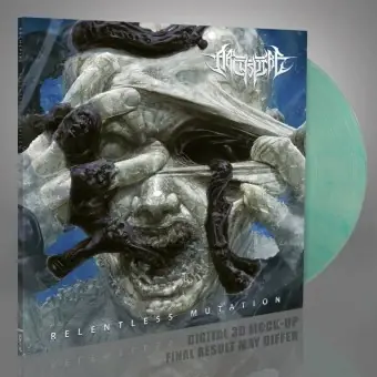 ARCHSPIRE - Relentless Mutation · CRYSTAL CLEAR/GREEN MARBLED LP ARCHSPIRE - Relentless Mutation · CRYSTAL CLEAR/GREEN MARBLED LP (Death Metal/Progressive Metal Vinyl)