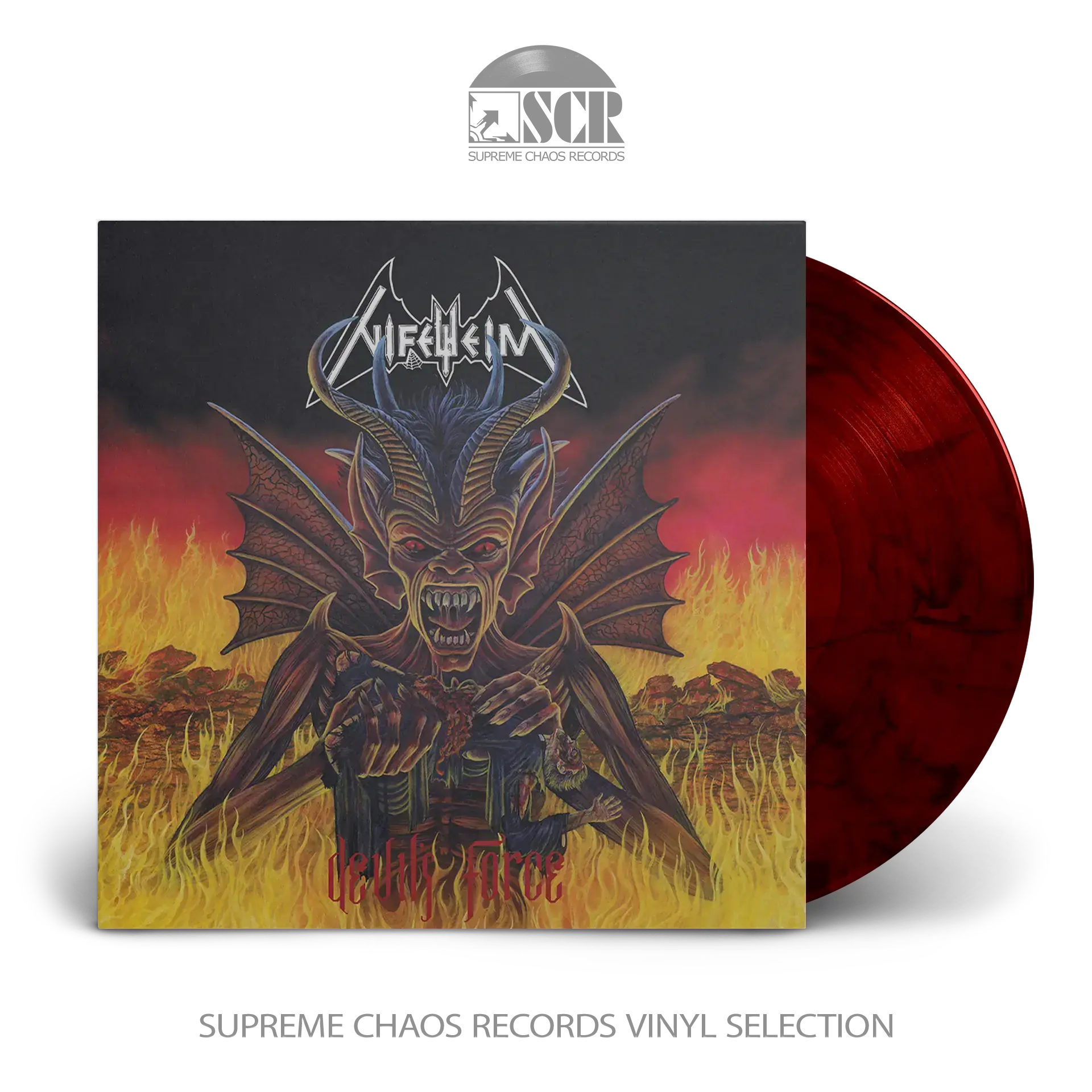 NIFELHEIM - Devil's Force (Re-Release) · RED/BLACK LP (Black Metal Vinyl)