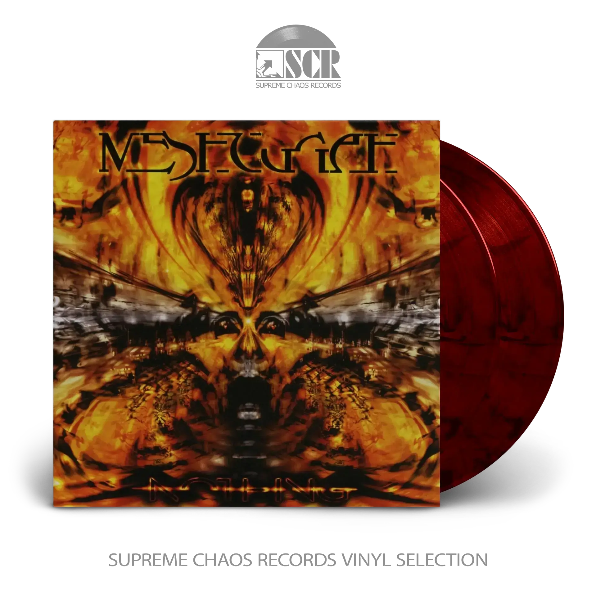 MESHUGGAH - Nothing · RED OPAQUE/BLACK MARBLED 2LP MESHUGGAH - Nothing · RED OPAQUE/BLACK MARBLED 2LP (Progressive Metal Vinyl)