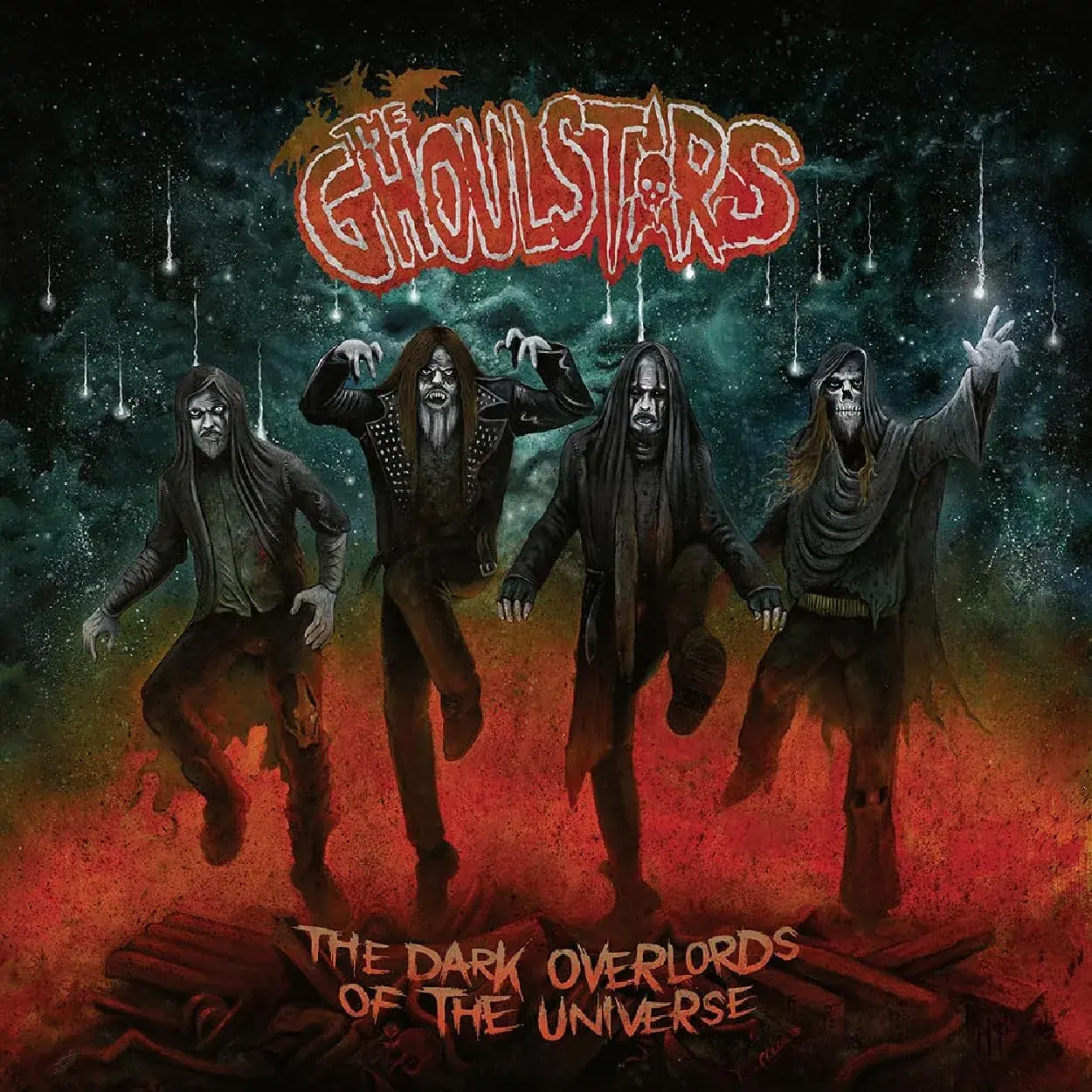 THE GHOULSTARS · The Dark Overlords Of The Universe | YELLOW RED WHITE MARBLED LP (Horror Punk Metal Vinyl) · Bild 1