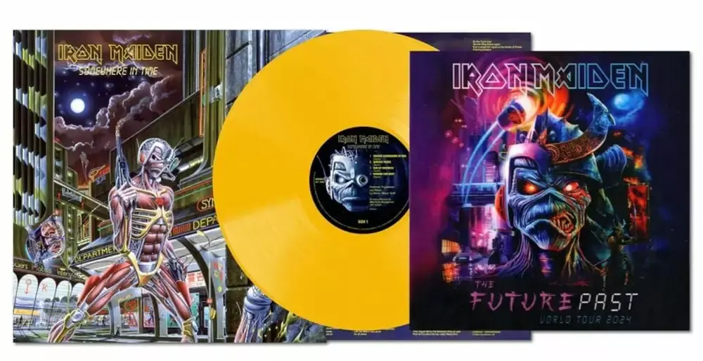 IRON MAIDEN - Somewhere In Time · YELLOW 3D LP (Heavy Metal Vinyl)