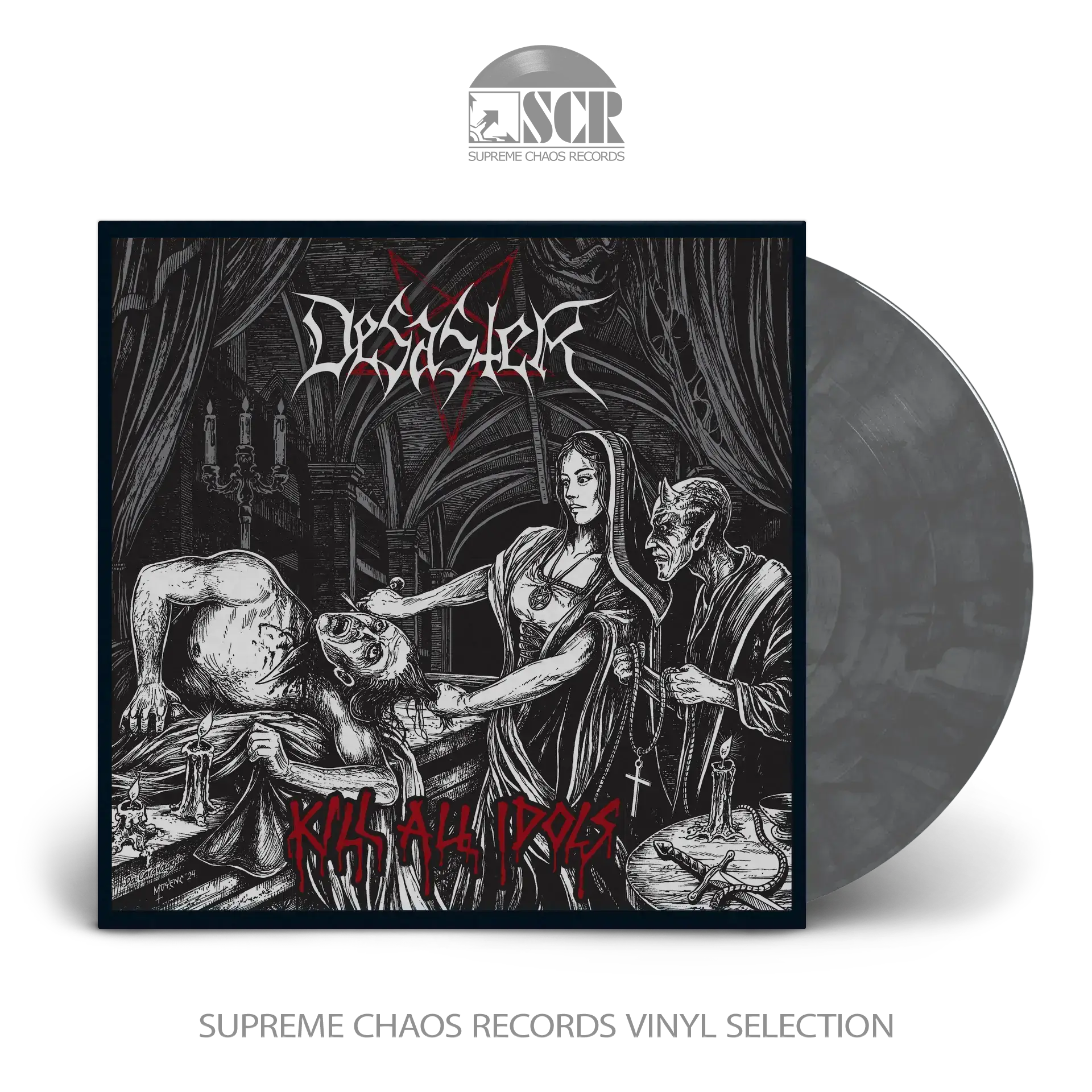 DESASTER · Kill All Idols | GREY MARBLED LP DESASTER · Kill All Idols | GREY MARBLED LP (Black Metal/Thrash Metal Vinyl)