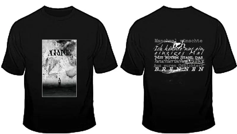 AGRYPNIE - 16[485] Cover TS · T-SHIRT XXL (Black Metal Clothes)