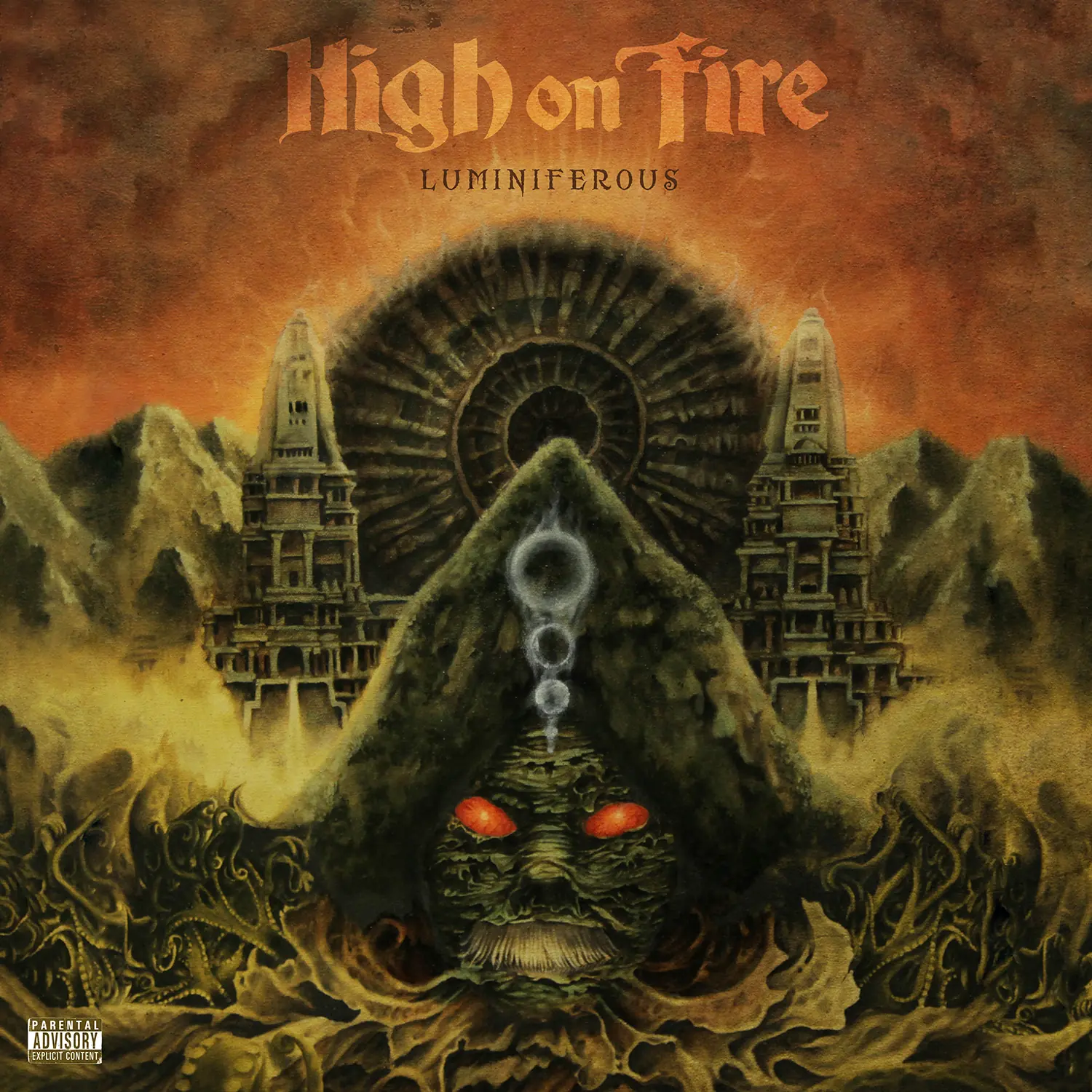 HIGH ON FIRE · Luminiferous | OLIVE GREEN DLP · Bild 1 HIGH ON FIRE · Luminiferous | OLIVE GREEN DLP (Stoner Rock Vinyl) · Bild 1