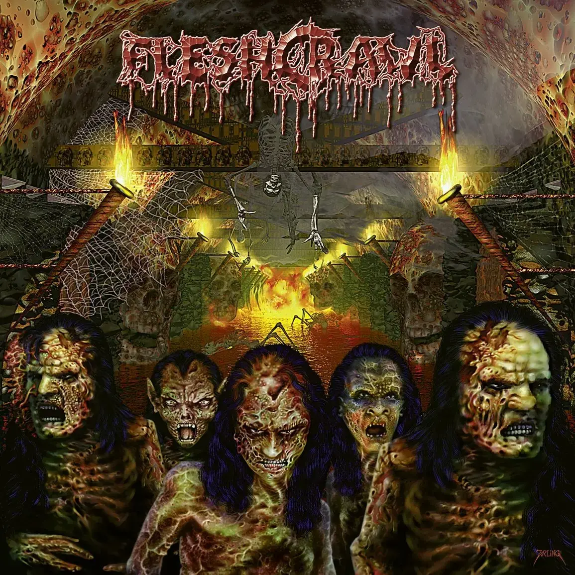 FLESHCRAWL - As Blood Rains From The Sky ... We Walk The Path Of Endless Fire · BLACK LP · Bild 1 FLESHCRAWL - As Blood Rains From The Sky ... We Walk The Path Of Endless Fire · BLACK LP (Death Metal Vinyl) · Bild 1