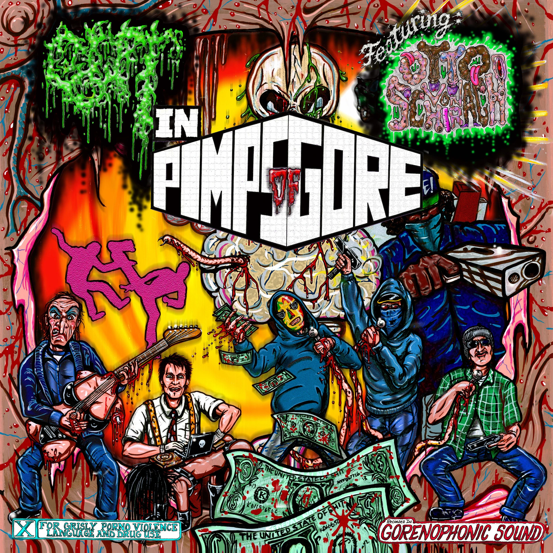 GUT · Pimps of Gore | BLACK 7" EP (Grindcore/Electronic Vinyl) · Bild 1