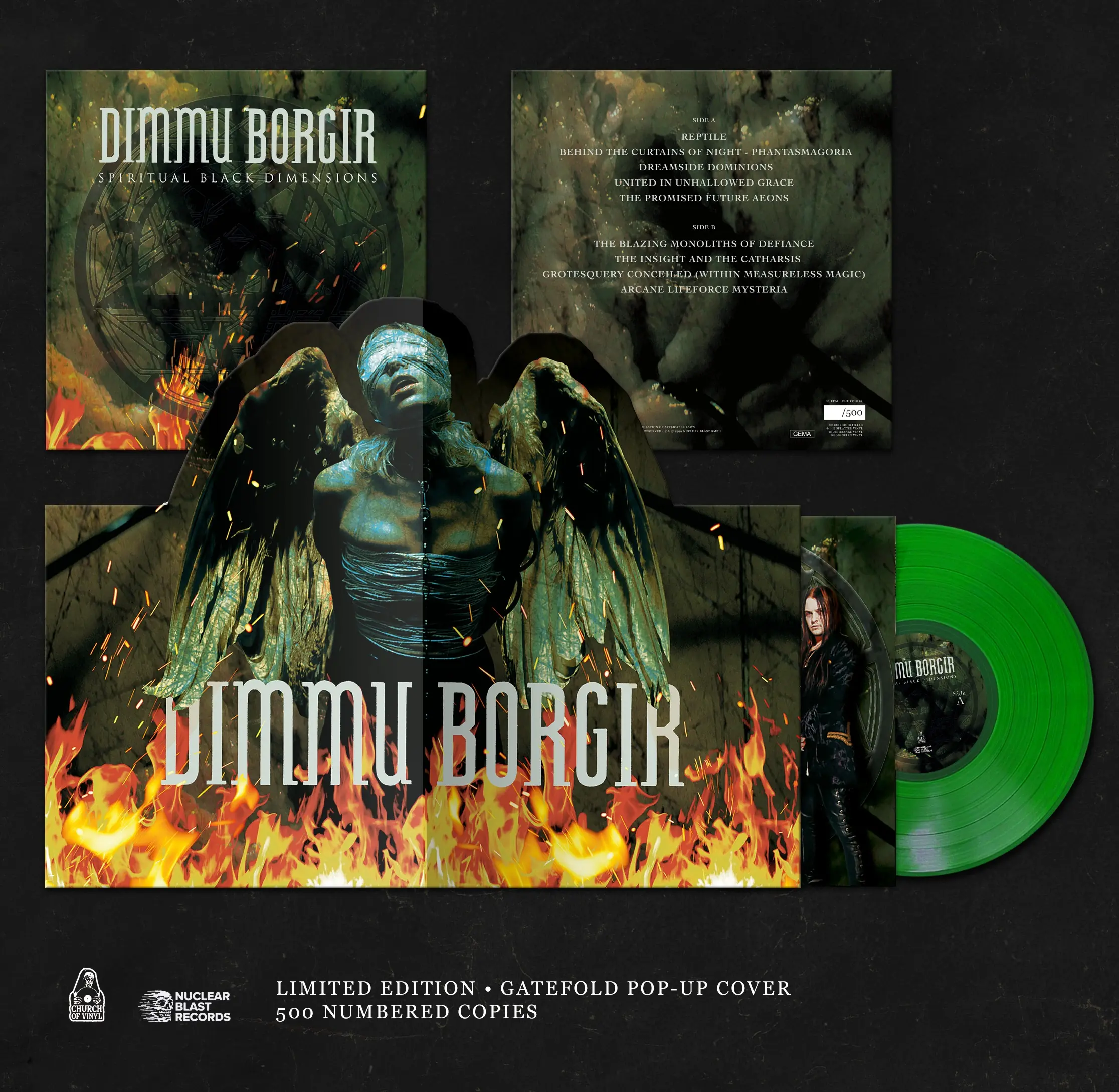 DIMMU BORGIR - Spiritual Black Dimensions · GREEN LP DIMMU BORGIR - Spiritual Black Dimensions · GREEN LP (Black Metal Vinyl)