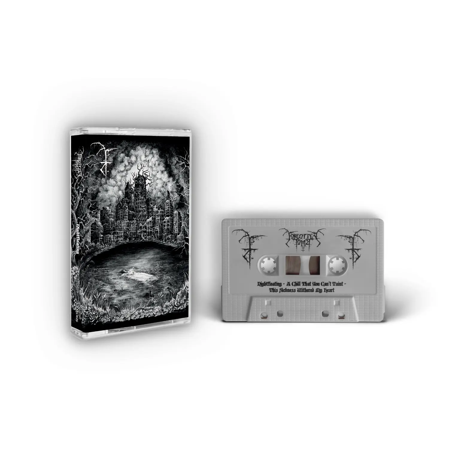 FORGOTTEN TOMB · Nightfloating | SILVER TAPE FORGOTTEN TOMB · Nightfloating | SILVER TAPE (Black Metal/Doom Metal Tapes)