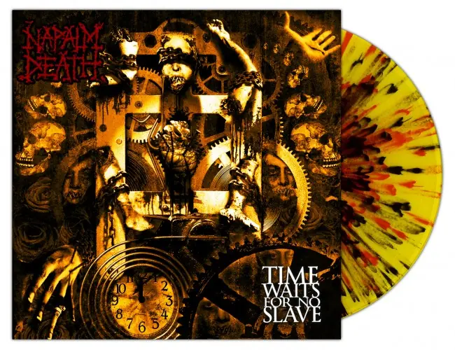 NAPALM DEATH - Time Waits For No Slave · YELLOW SPLATTER LP (Grindcore Vinyl)