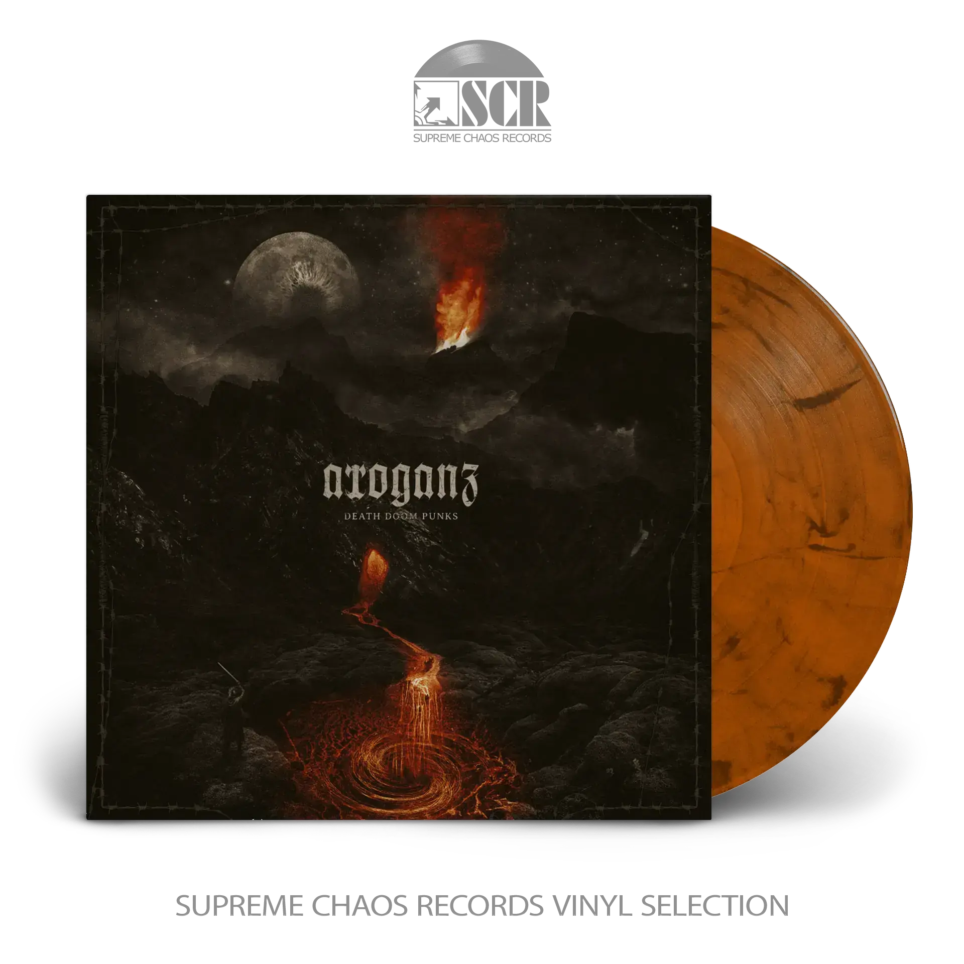 ARROGANZ · Death Doom Punks | ORANGE/BLACK GALAXY LP ARROGANZ · Death Doom Punks | ORANGE/BLACK GALAXY LP (Death Metal Vinyl)