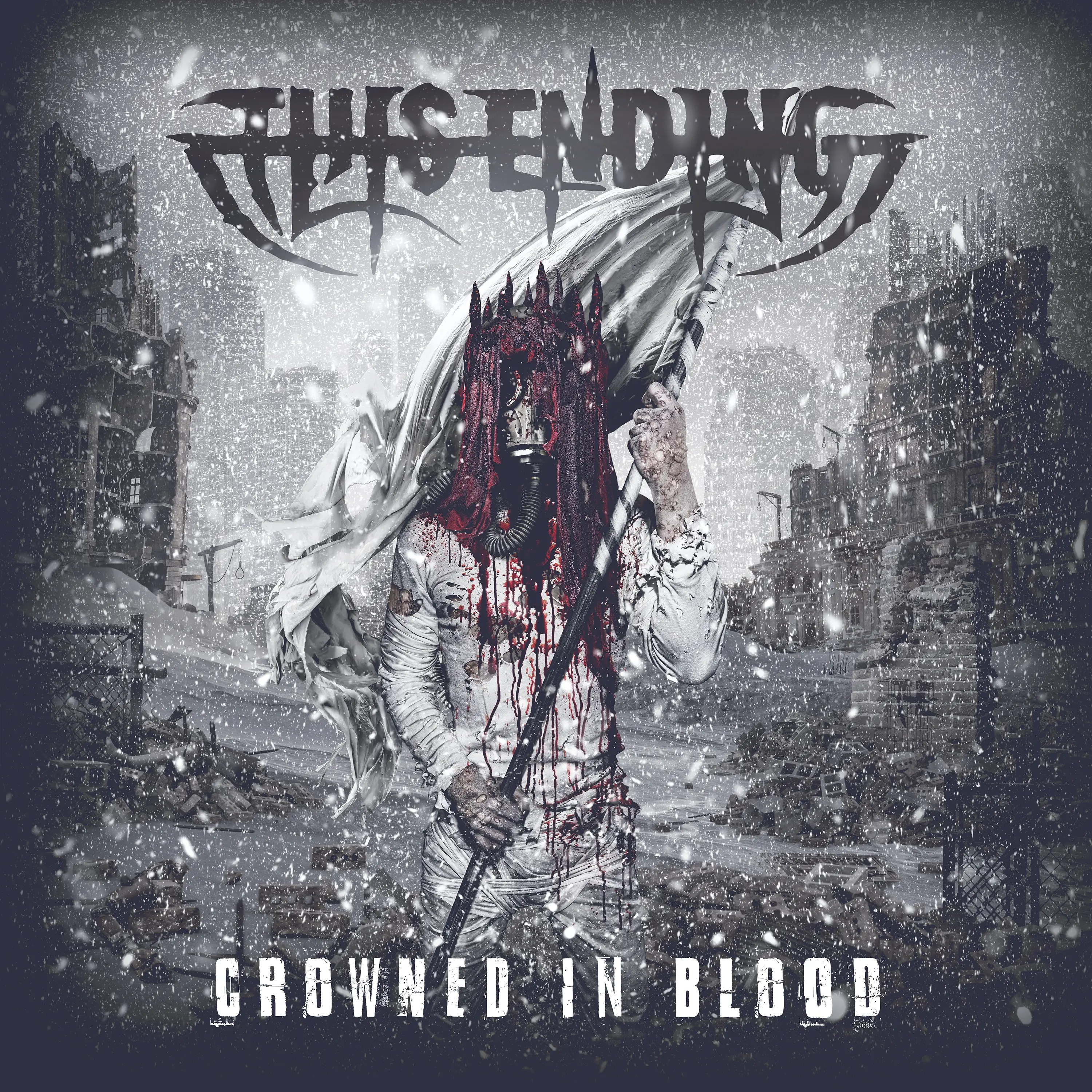 THIS ENDING · Crowned In Blood | WHITE/BLACK MARBLED LP (Death Metal Vinyl) · Bild 1