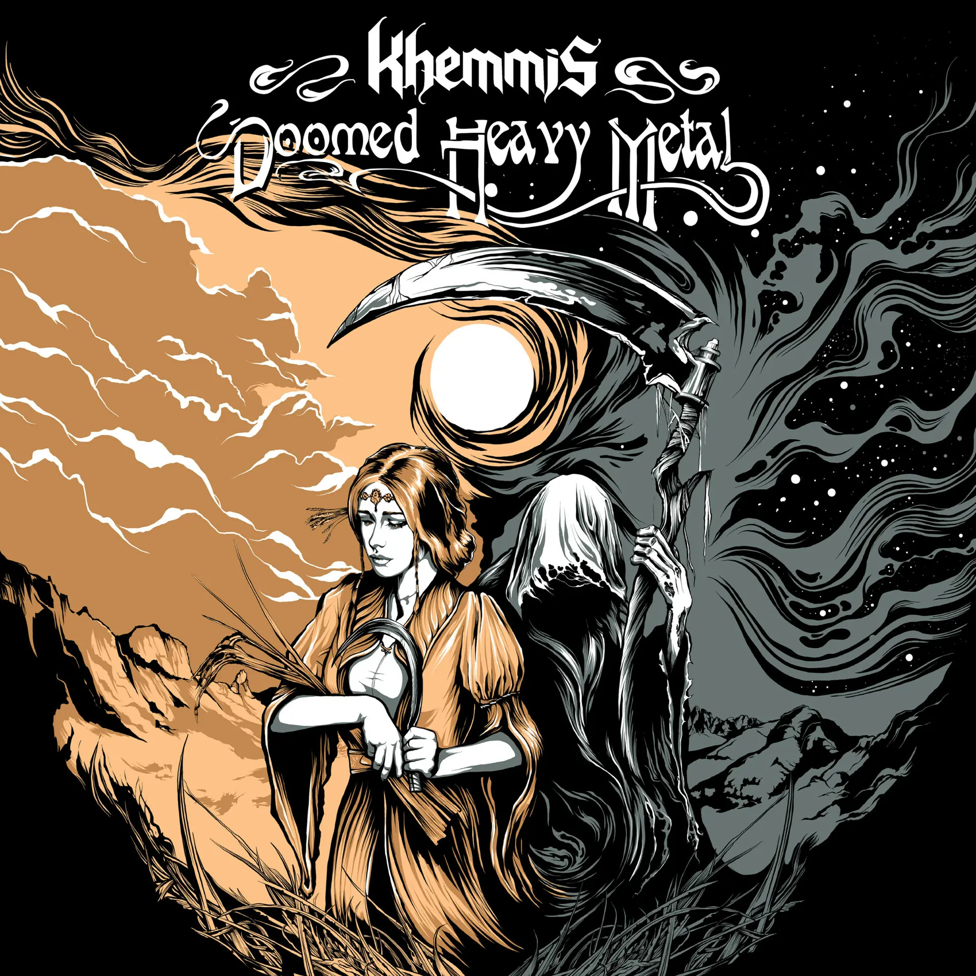 KHEMMIS - Doomed Heavy Metal · CLEAR/BLACK SPLATTER LP (Doom Metal Vinyl) · Bild 1