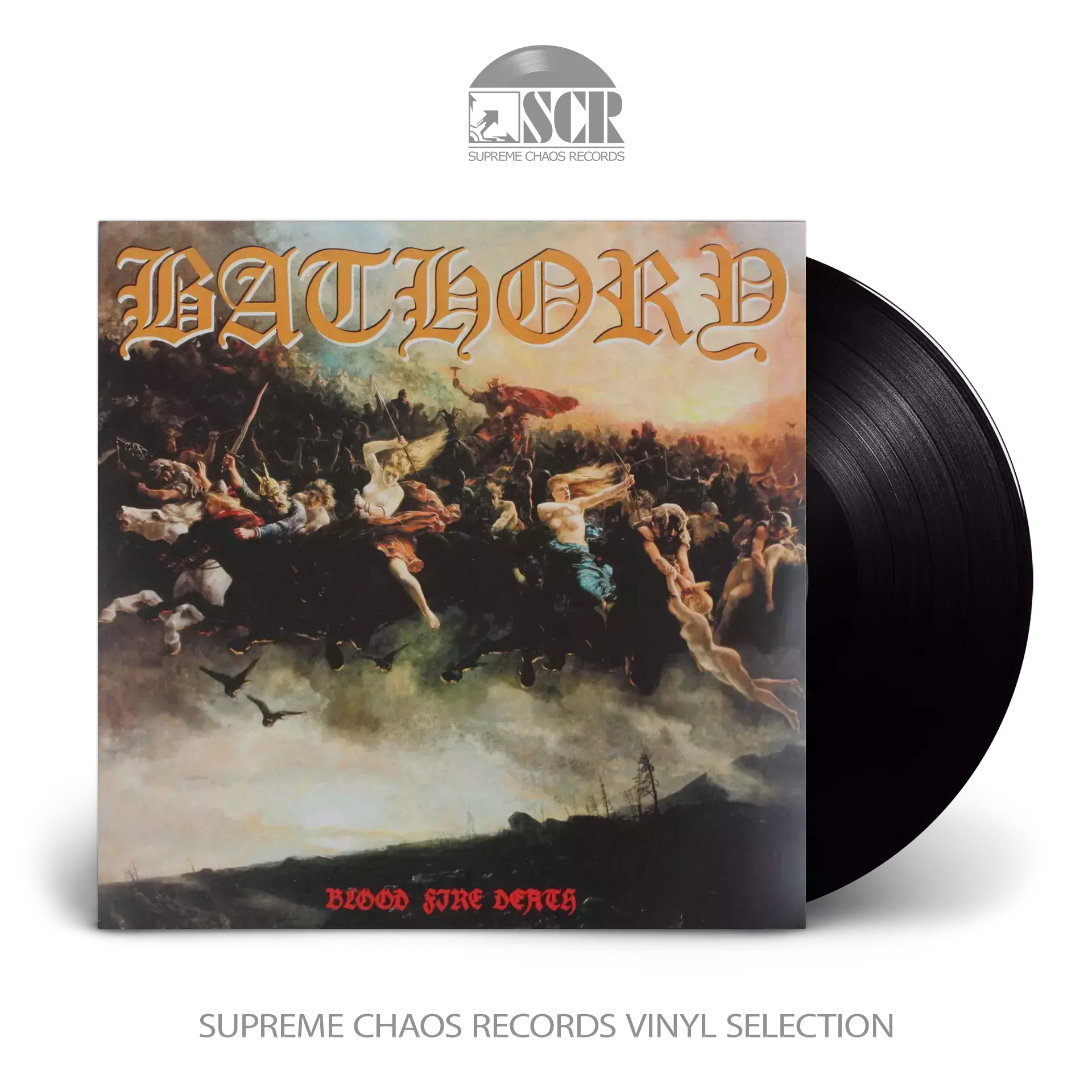 BATHORY - Blood Fire Death · BLACK LP BATHORY - Blood Fire Death · BLACK LP (Black Metal Vinyl)