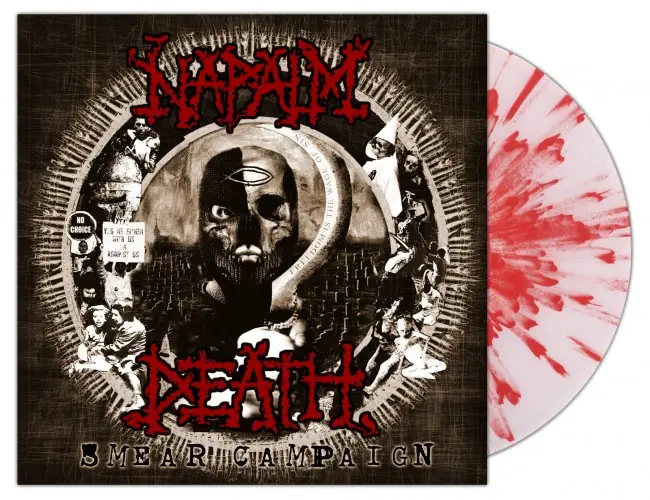 NAPALM DEATH - Smear Campaign · EMP WHITE SPLATTER LP (Grindcore Vinyl)