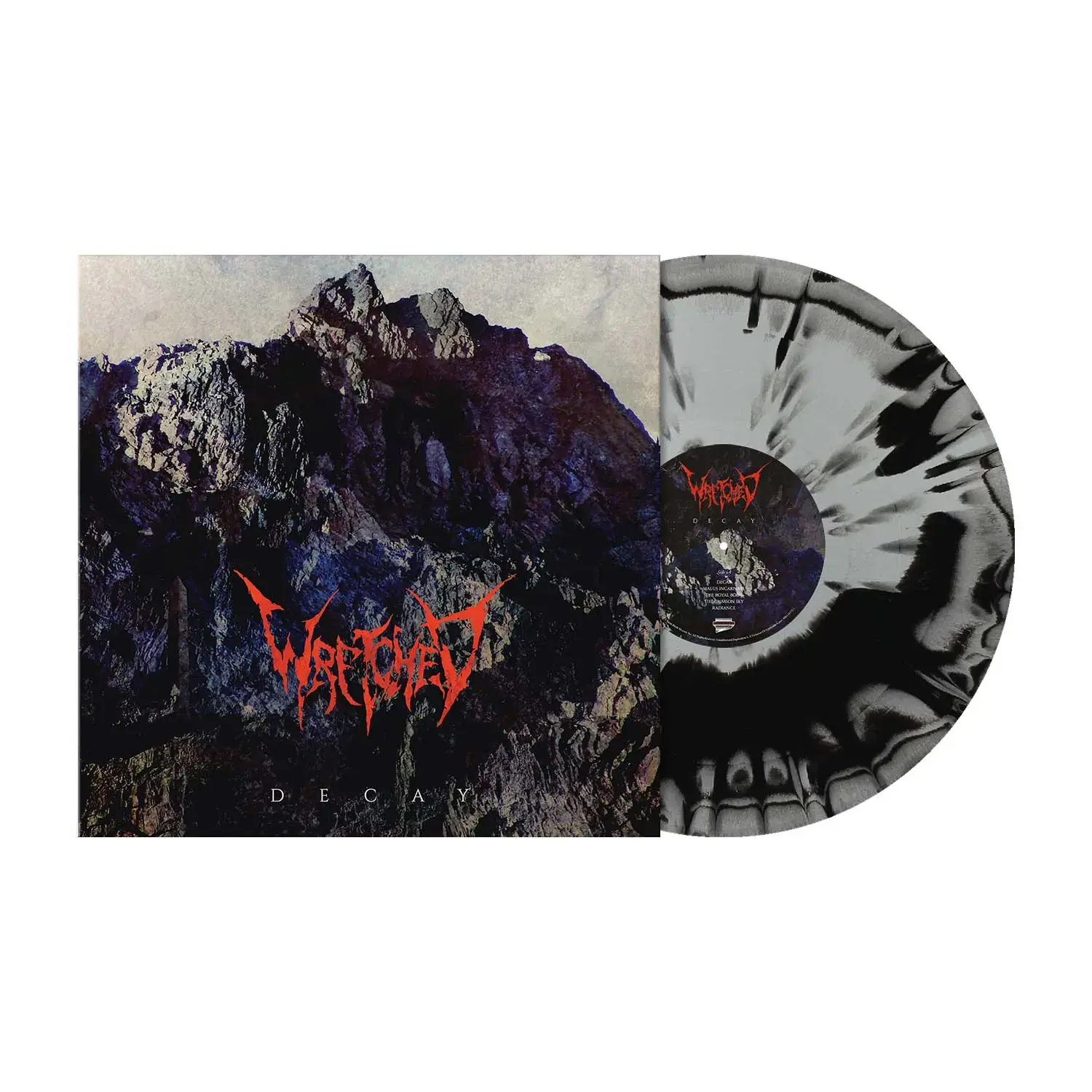 WRETCHED - Decay · THE VOID SILVER/BLACK LP (Progressive Metal/Death Metal Vinyl)