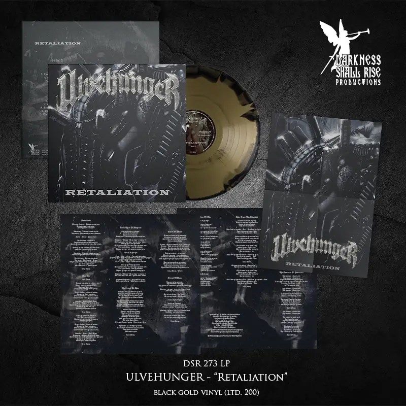 ULVEHUNGER · Retaliation | GOLD/BLACK LP (Black Metal Vinyl)