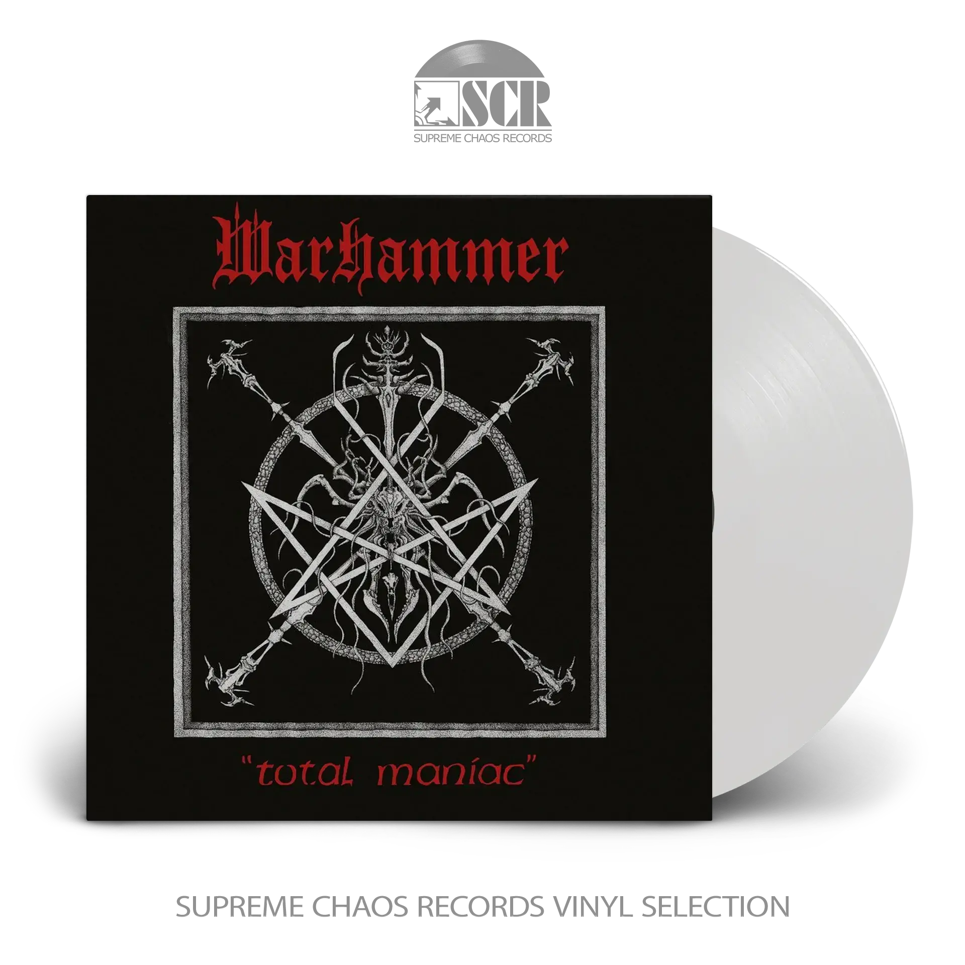 WARHAMMER - Total Maniac · WHITE LP (Death Metal Vinyl)