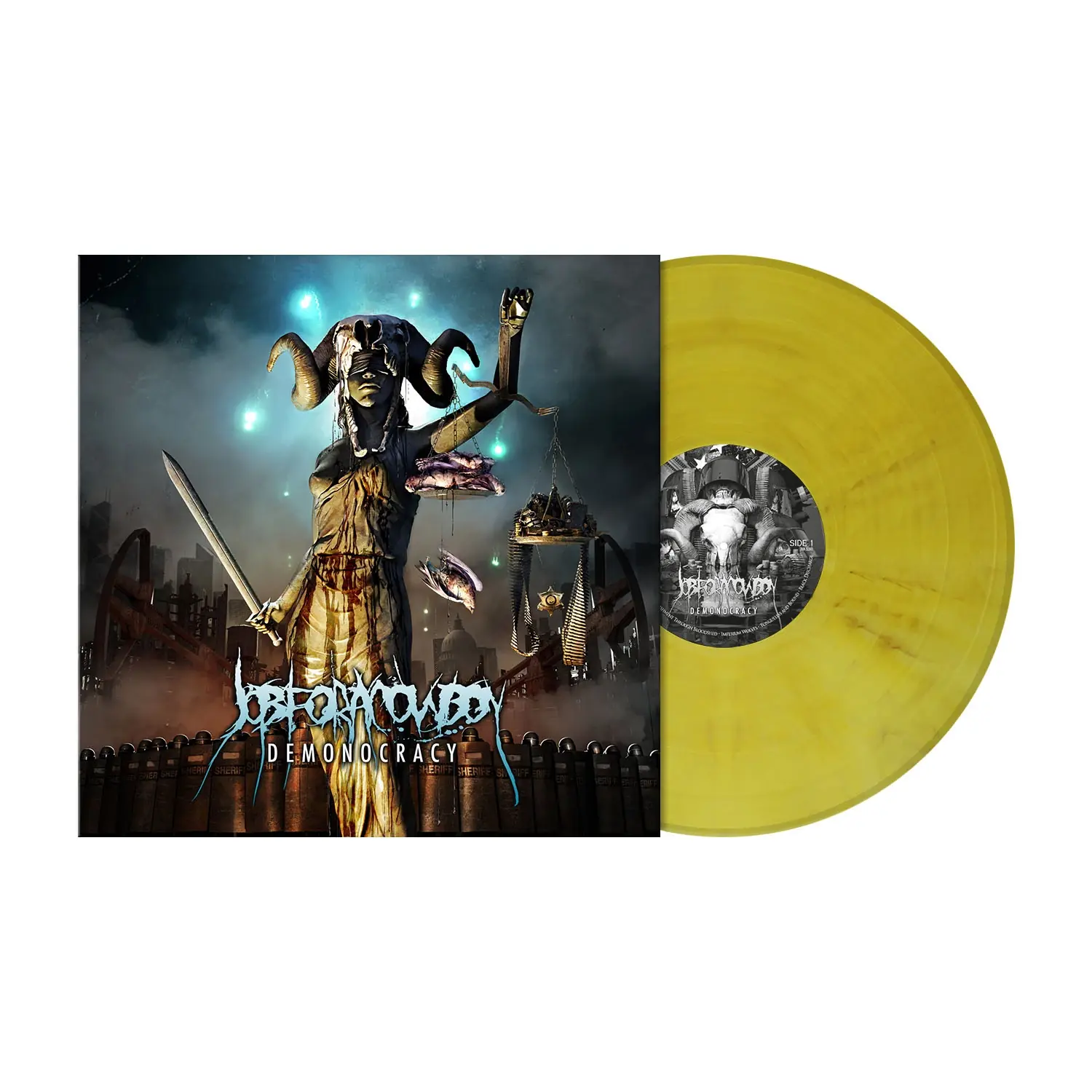 JOB FOR A COWBOY · Demonocracy | CLEAR/YELLOW MARBLED LP JOB FOR A COWBOY · Demonocracy | CLEAR/YELLOW MARBLED LP (Death Metal Vinyl)