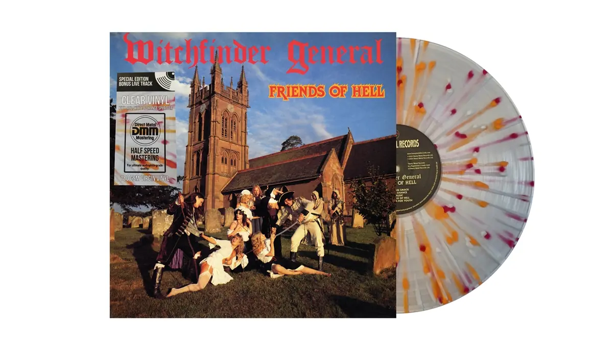 WITCHFINDER GENERAL - Friends Of Hell · CLEAR/RED/ORANGE/WHITE SPLATTER LP WITCHFINDER GENERAL - Friends Of Hell · CLEAR/RED/ORANGE/WHITE SPLATTER LP (Doom Metal/Heavy Metal Vinyl)